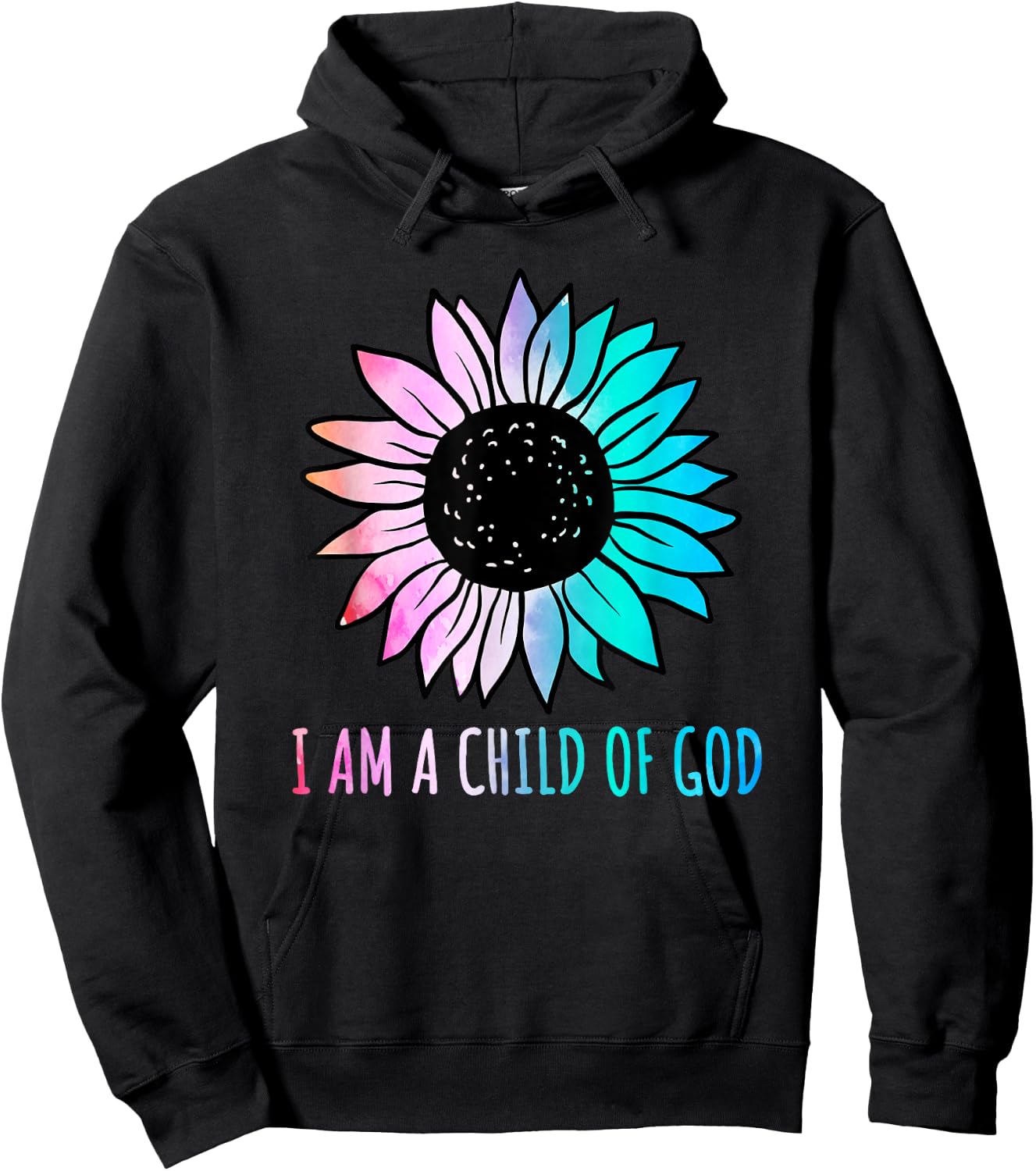 Cute Christian Salvation Quote Gift I Am a Child of God Hoodie - Hoodie | Black