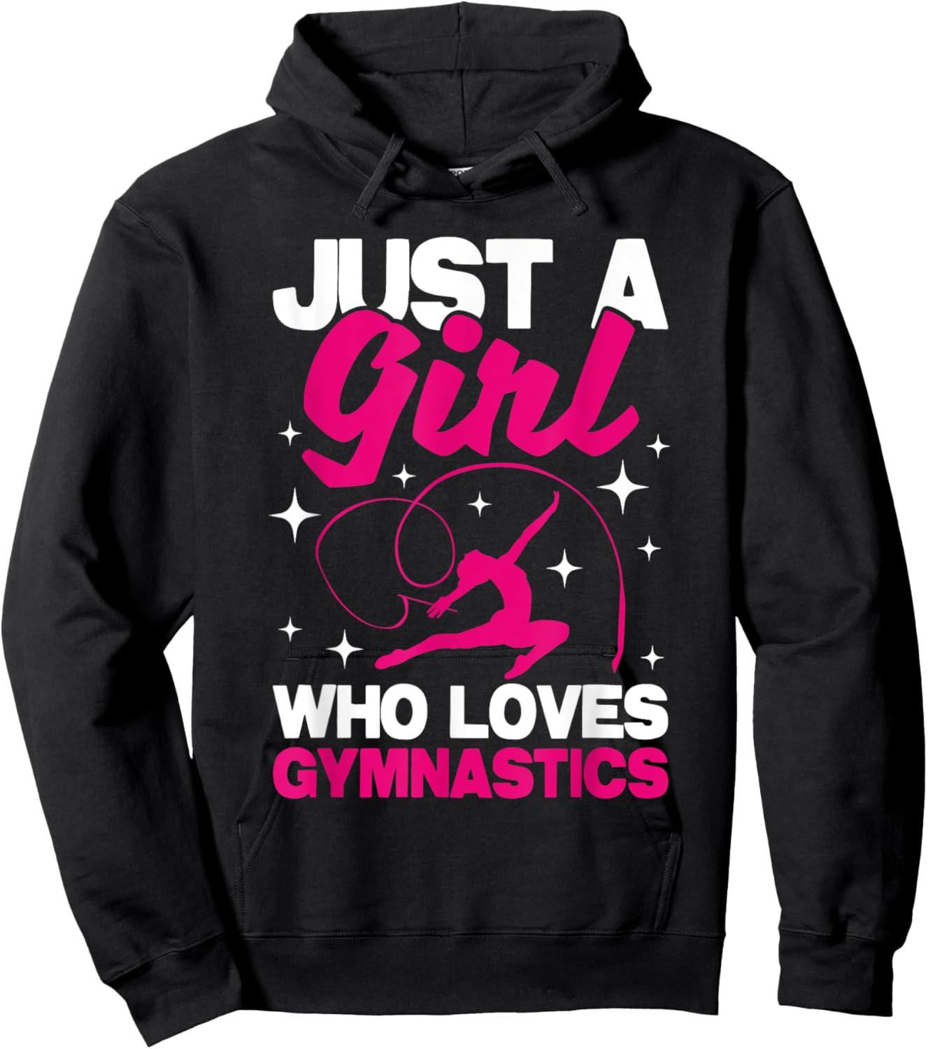 Just A Girl Who Loves Gymnastics - Gymnast Coach Aerobics Hoodie - Hoodie | Black