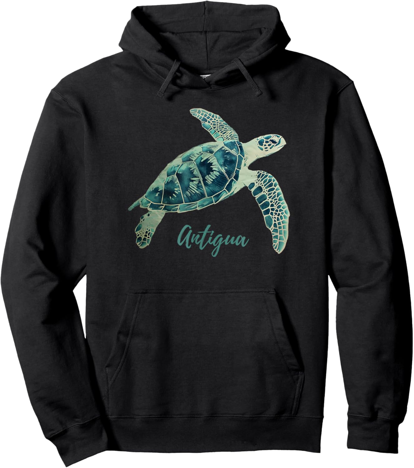 Antigua Barbuda Sea Turtle Scuba Diving Beach Travel Vintage Men Women Hoodie - Hoodie | Black