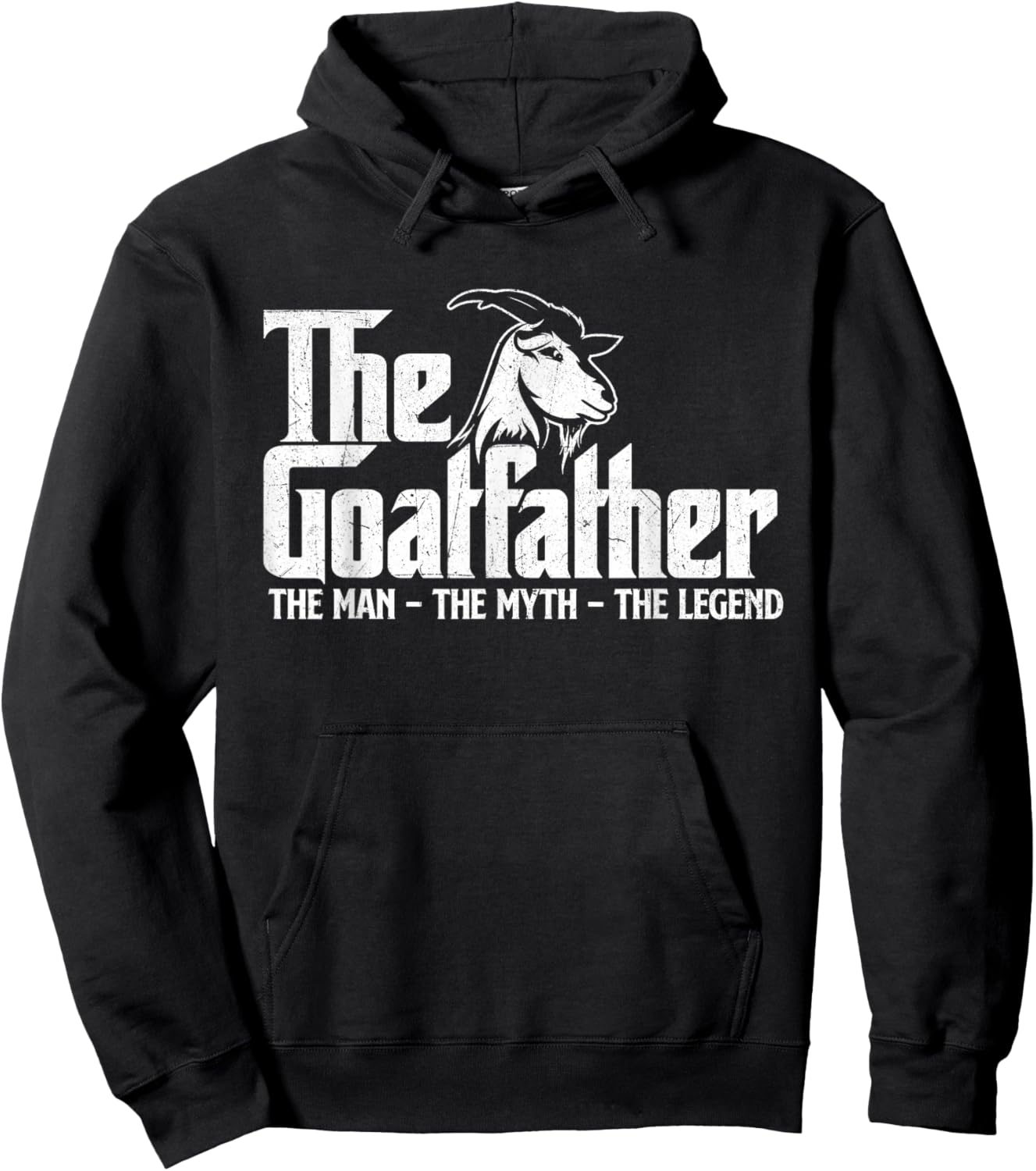 The Goatfather - Goat Owner Animal Farmer Rancher Farming Hoodie - Hoodie | Black