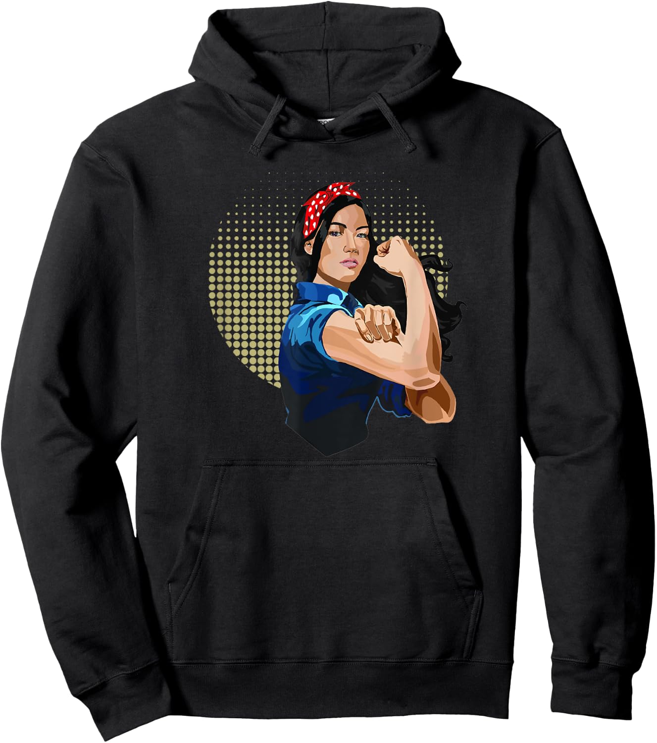 Asian Rosie the Riveter Gifts, Diversity Rosie the Riveter Hoodie - Hoodie | Black