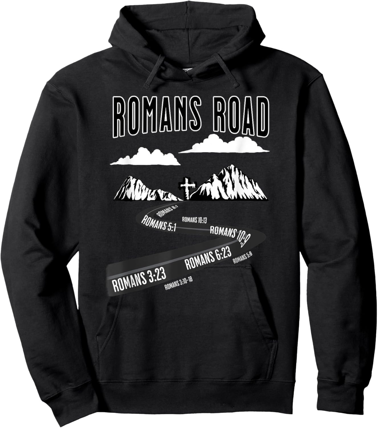 Romans Road to Salvation Hoodie - Hoodie | Black