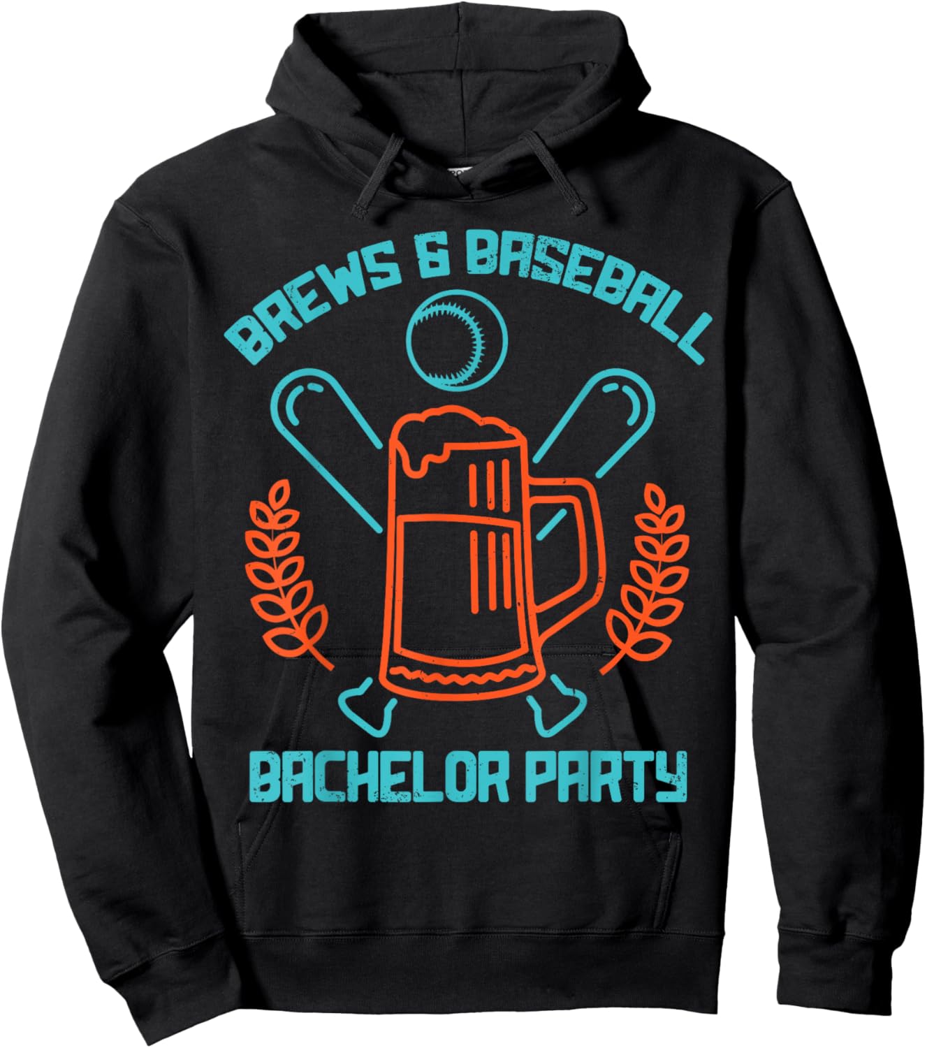 Brews & Baseball Bachelor Party, Best Baseball Fan or Player Hoodie - Hoodie | Black