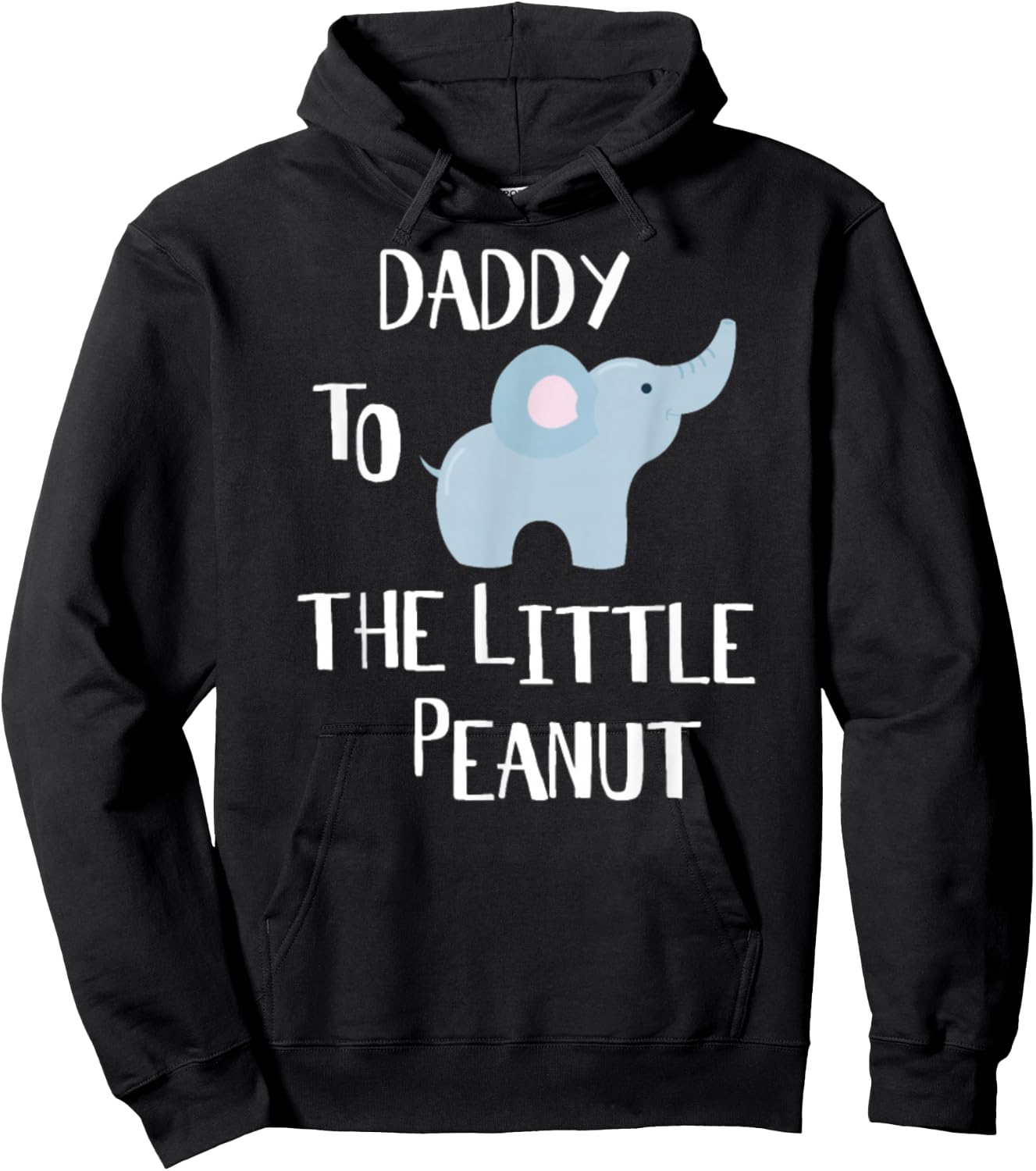 Daddy To The Peanut Elephant Hoodie - Hoodie | Black