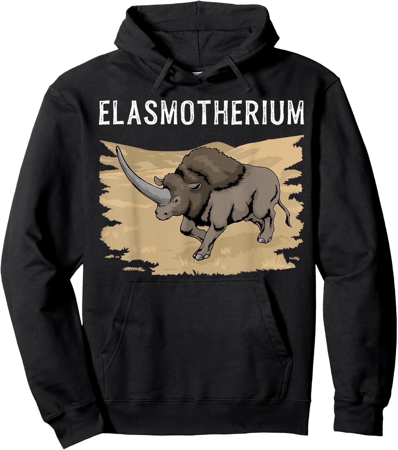 Elasmotherium Piacenzian Sibiricum Extinct Rhinocerus Hoodie - Hoodie | Black