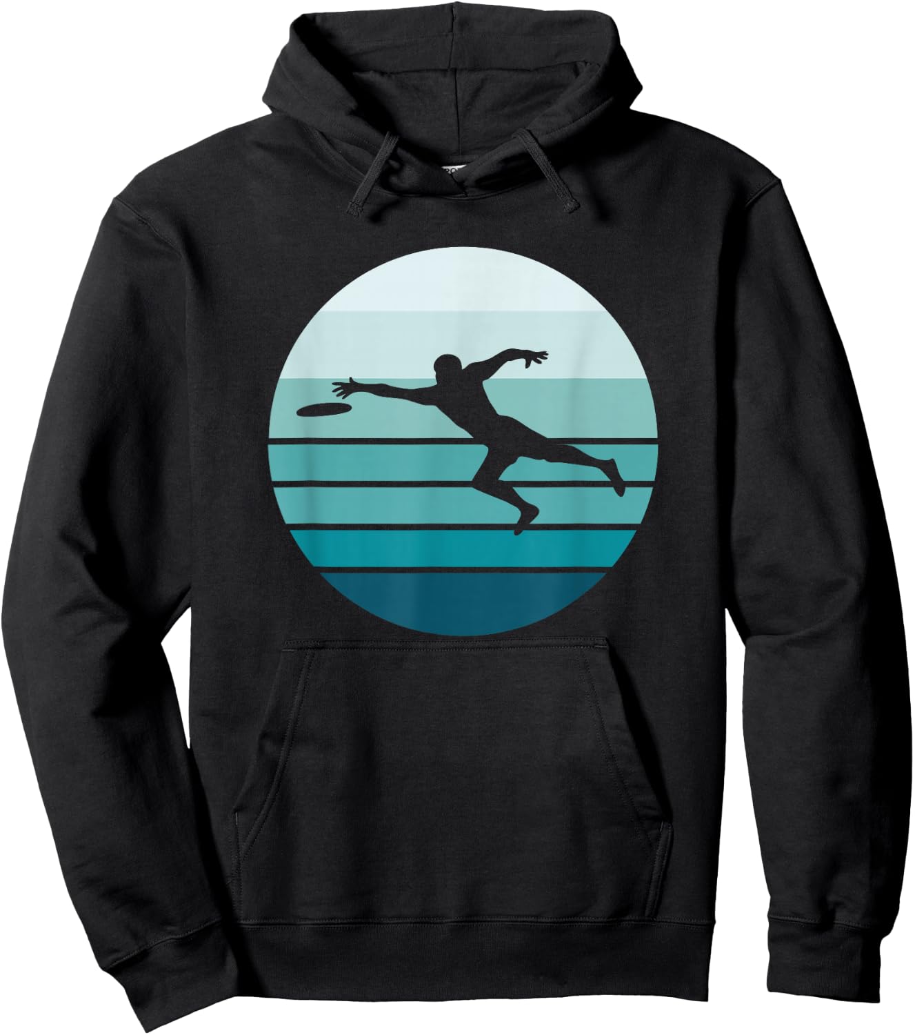 Ultimate Frisbee Player, Retro style Hoodie - Hoodie | Black