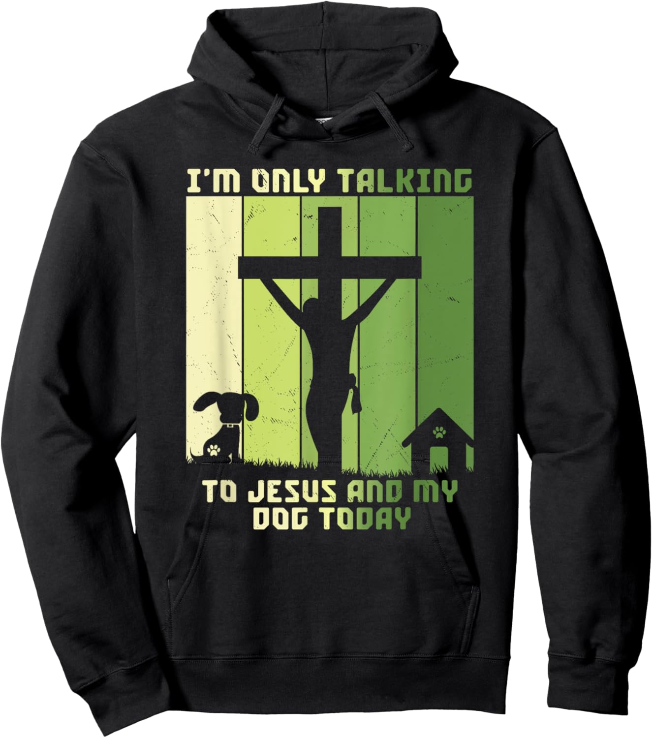 I'm Only Talking to Jesus and my Dog Today Vintage Women Hoodie - Hoodie | Black