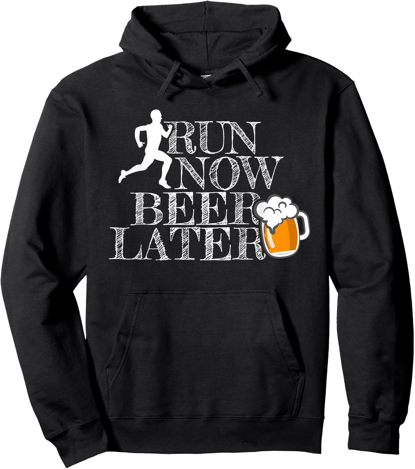 Run Now Beer Later Hoodie - Hoodie | Black
