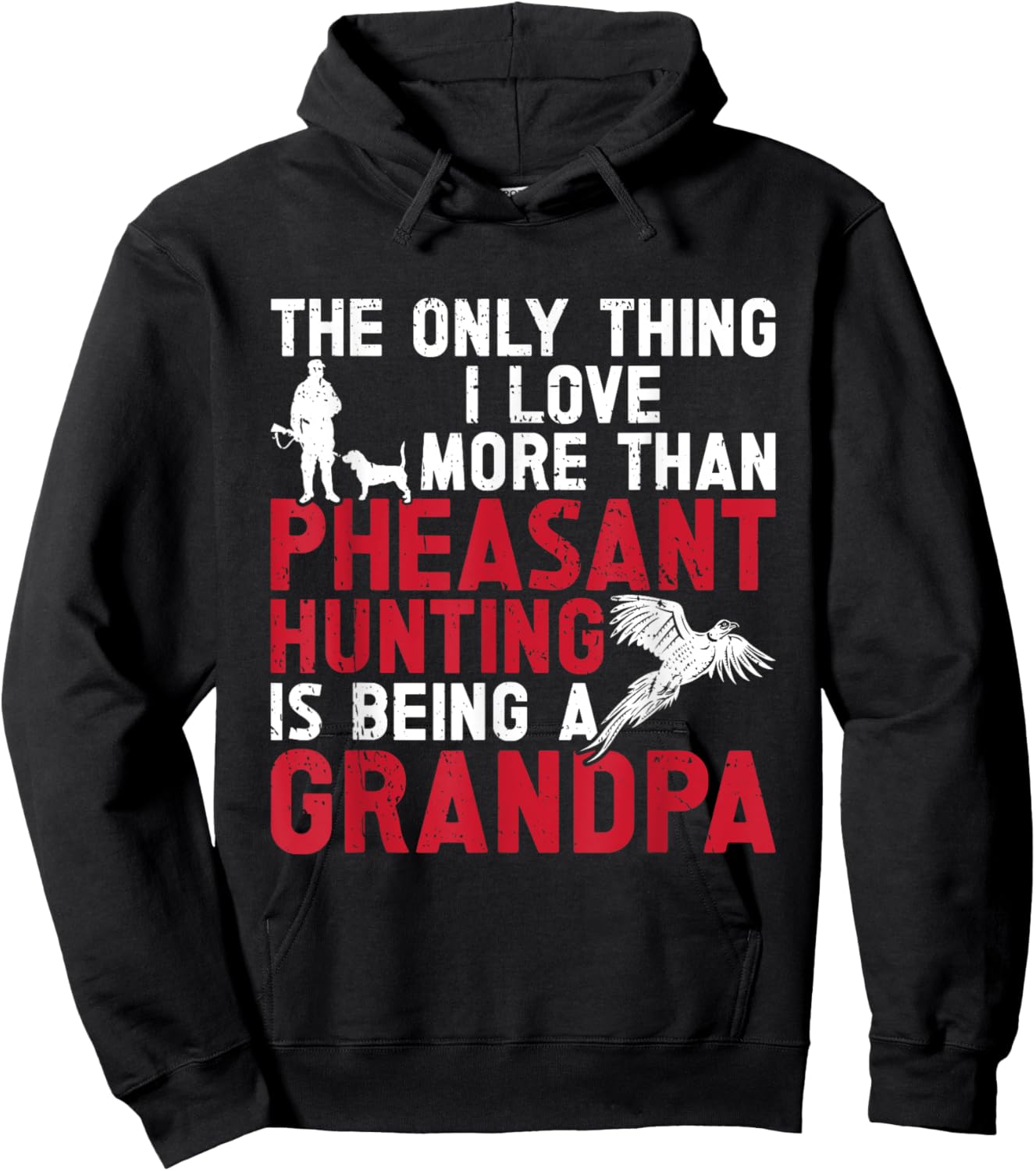 Pheasant Hunting Bird Hunter Hunting Grandpa Men Hoodie - Hoodie | Black
