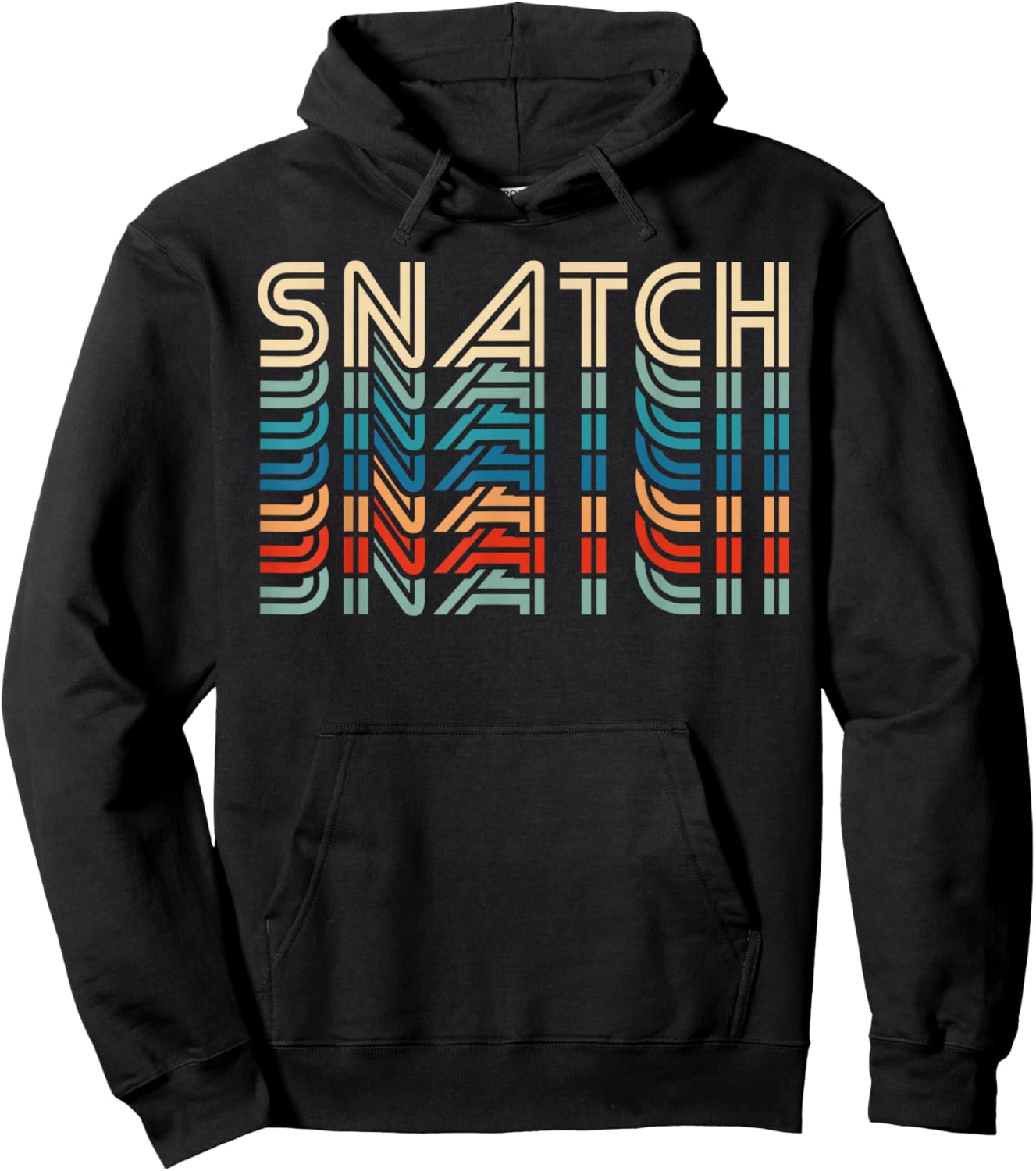 Snatch Retro Vintage Funny Fitness Workout Gym Exercise , Black, S Hoodie - Hoodie | Black