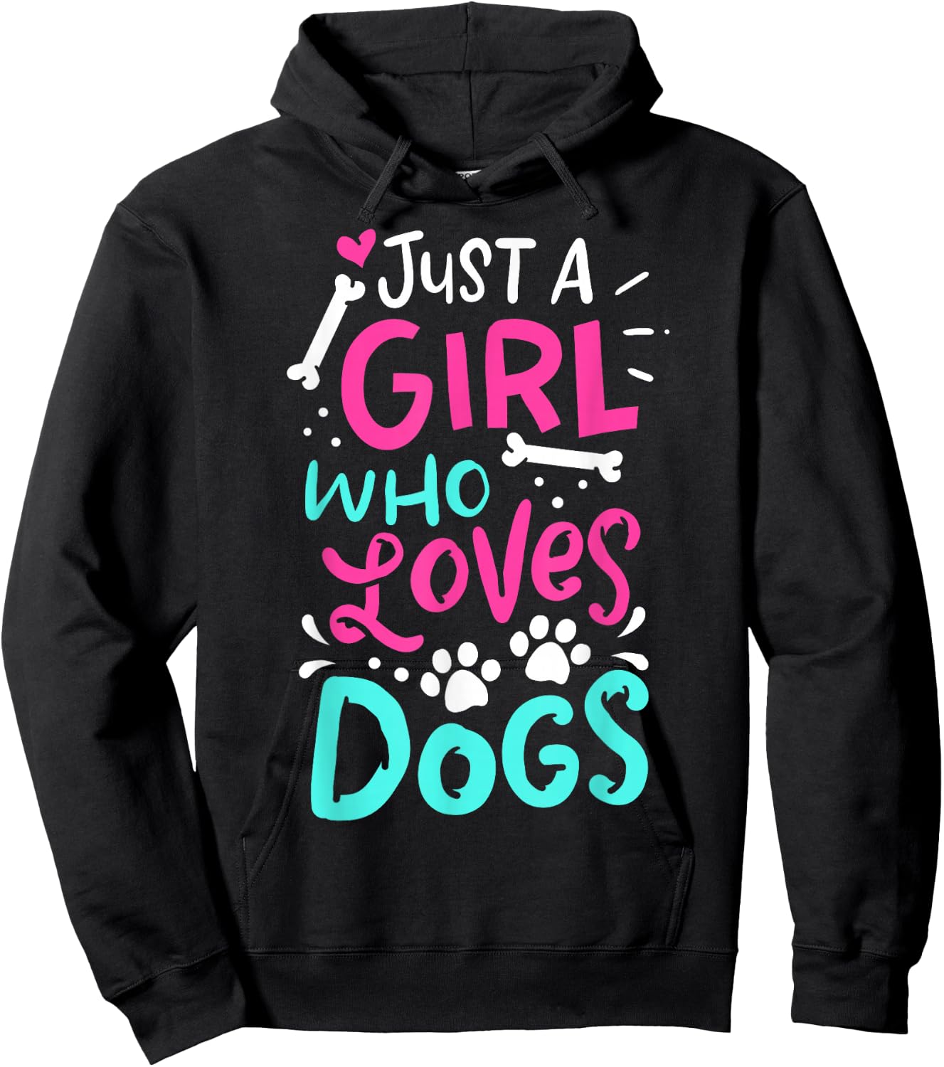 Just a Girl Who Loves Dogs Funny Dog School Dog Trainer Hoodie - Hoodie | Black