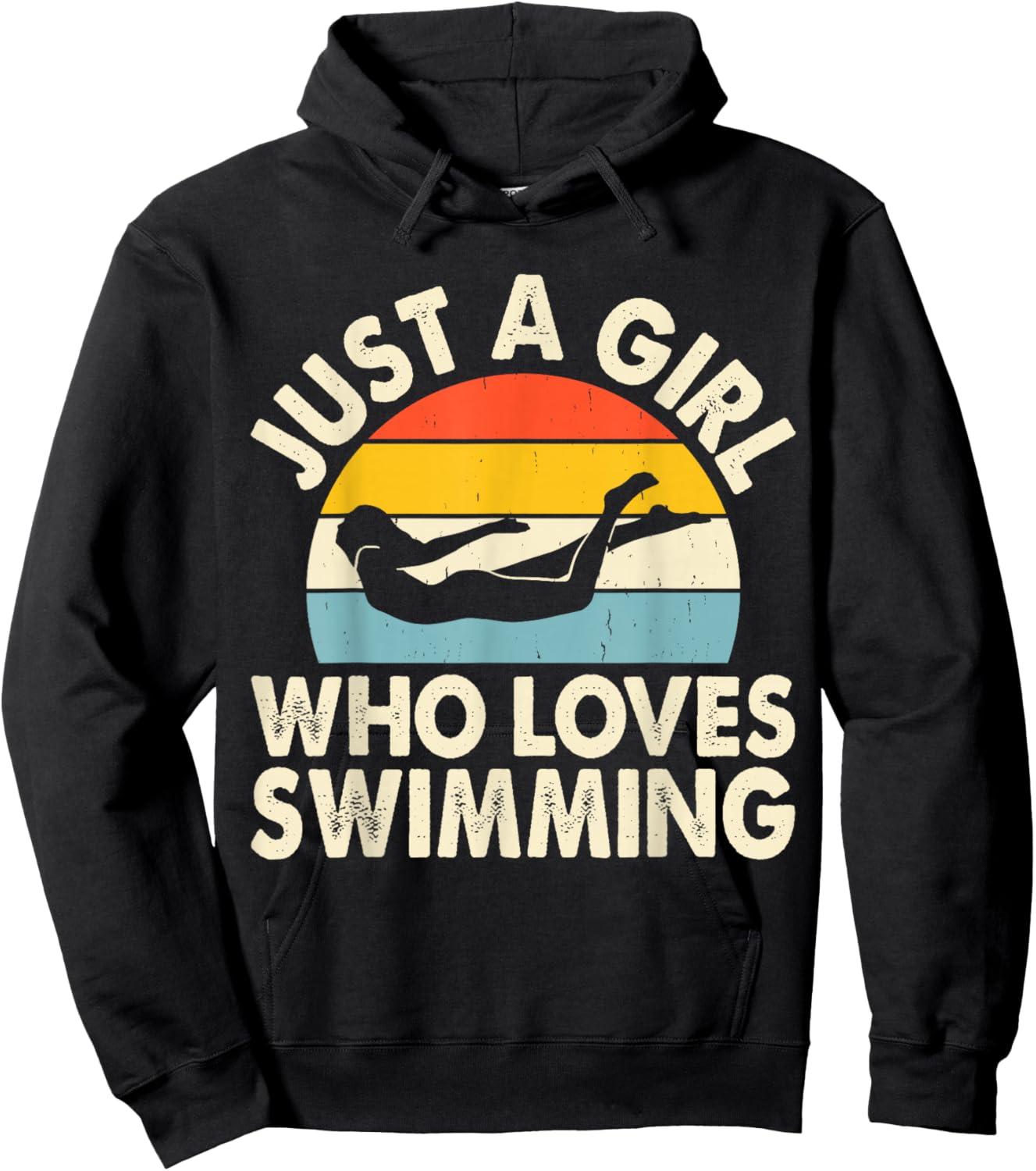 Just A Girl Who Loves Swimming Hoodie - Hoodie | Black