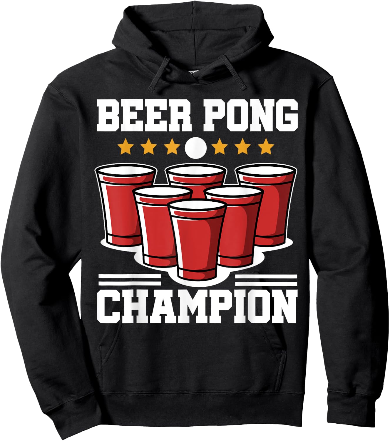 Beer Pong Champion | Party Alcohol Men Women Hoodie - Hoodie | Black