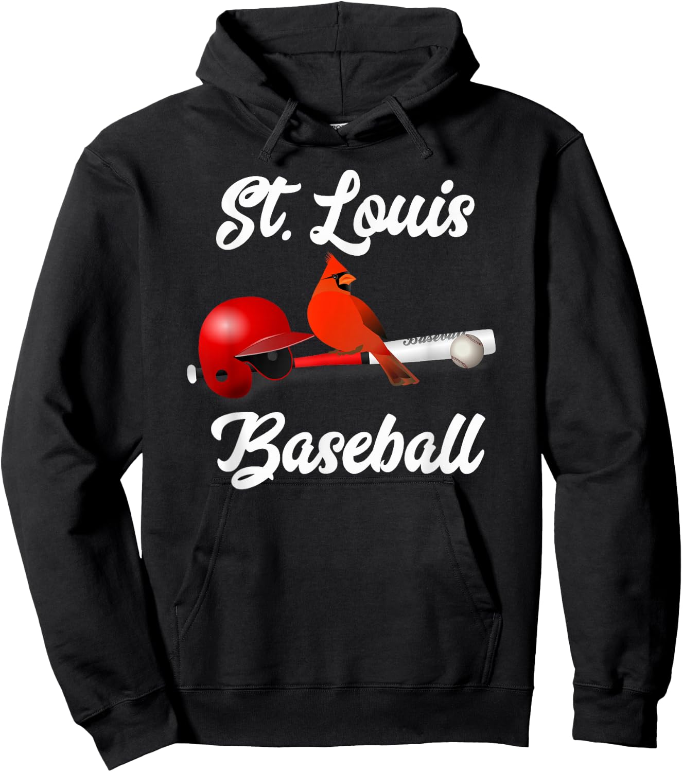 Classic St. Louis Missouri Baseball Fan Retro Vintage Hoodie - Hoodie | Black