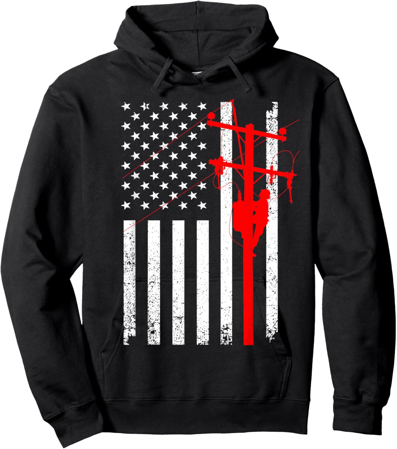 Cool Lineman Design Women Kids Electrical Lineman Hoodie - Hoodie | Black