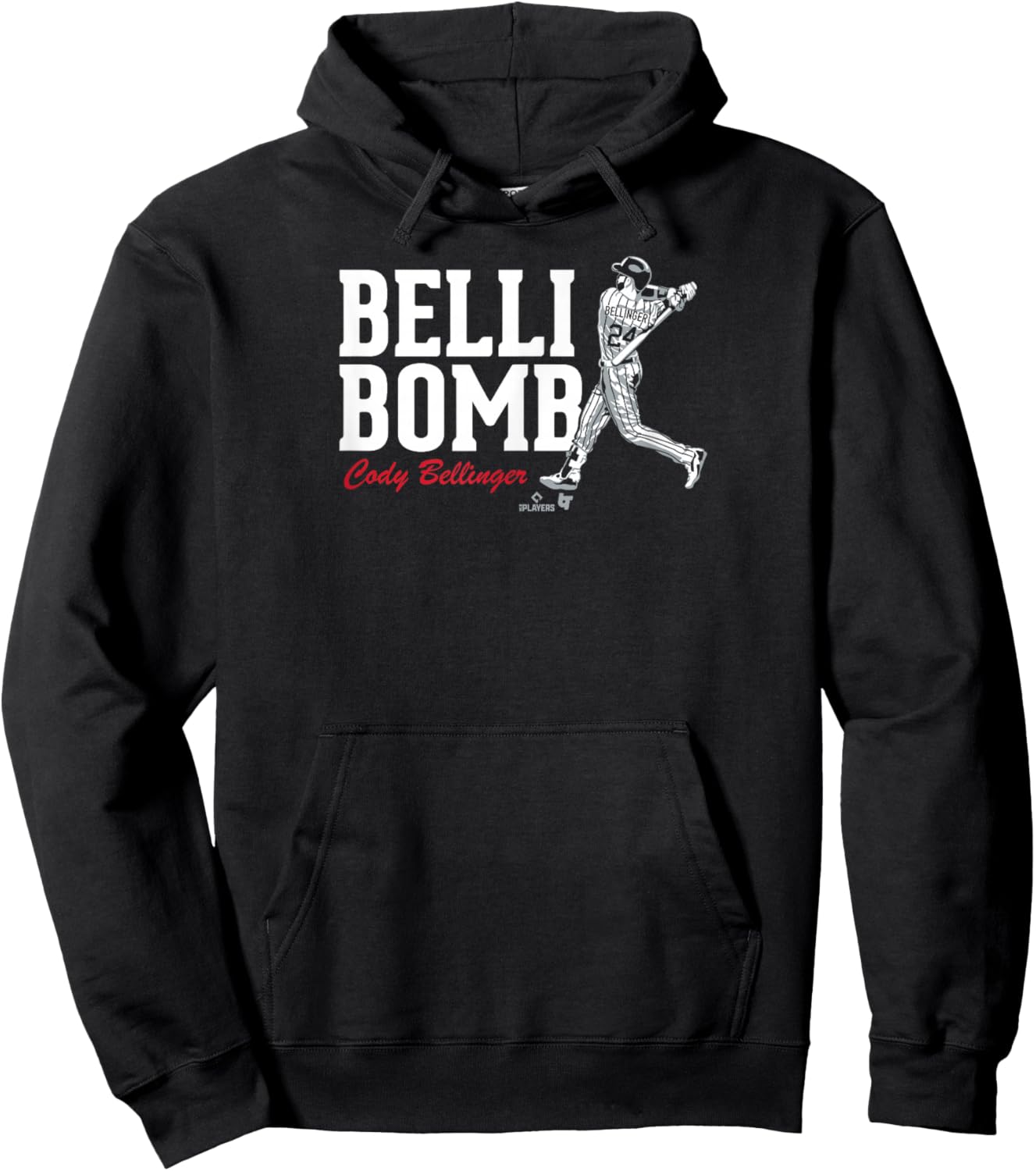 Cody Bellinger - Belli-Bomb Swing - Chicago Baseball Hoodie - Hoodie | Black