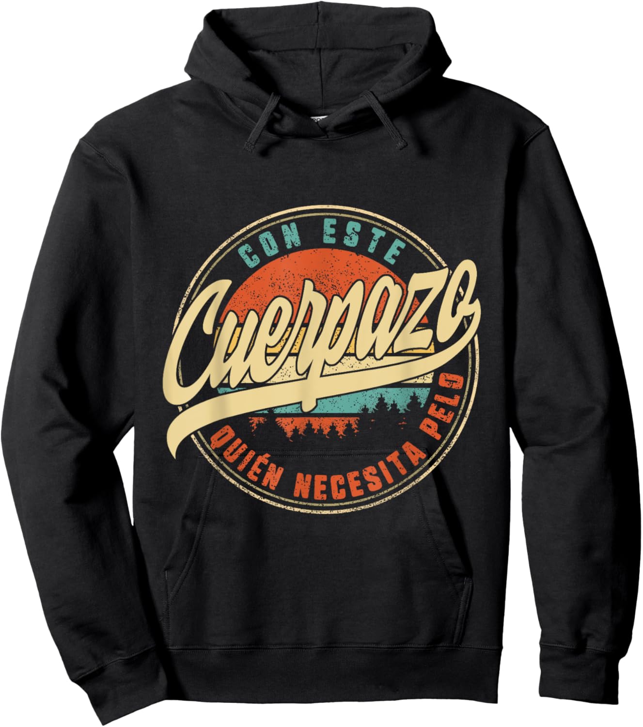 Con Este Cuerpazo Quien Necesita Pelo Herren día del padre p Hoodie - Hoodie | Black