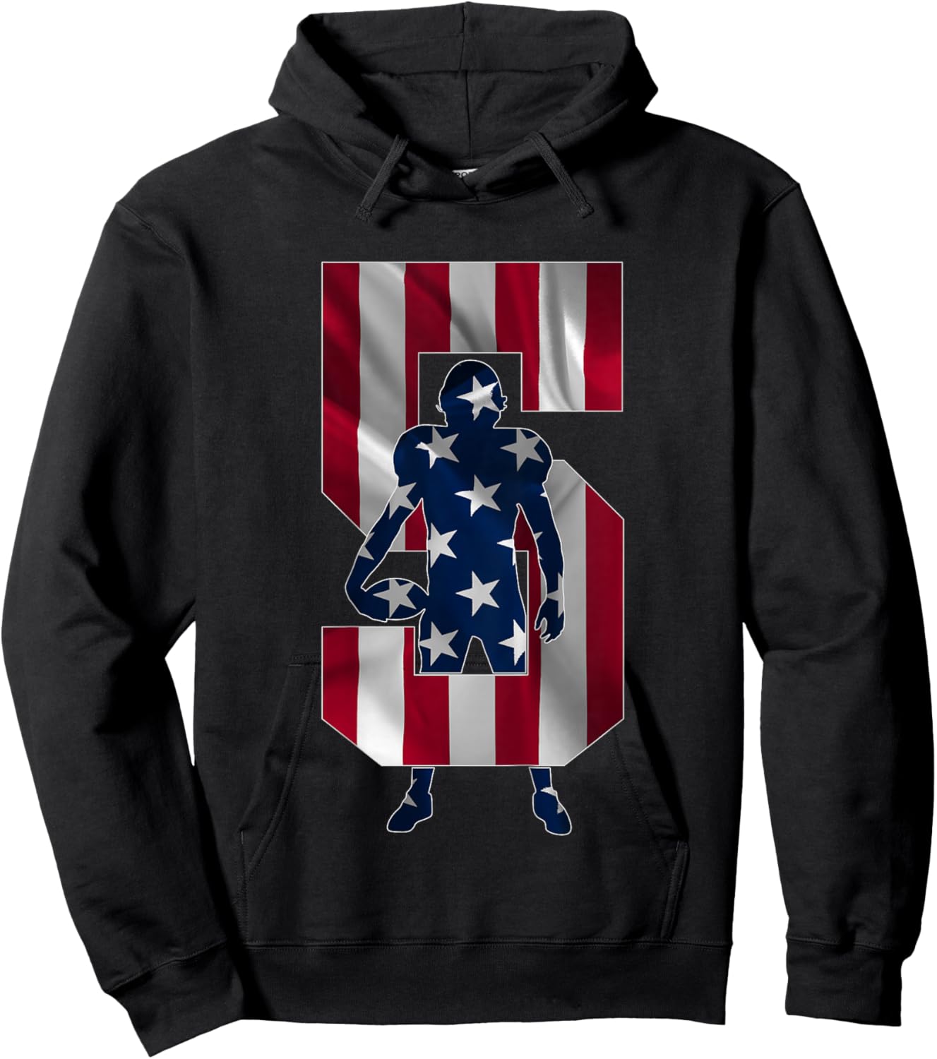 Number 5 Years Football 5th Birthday Hoodie - Hoodie | Black