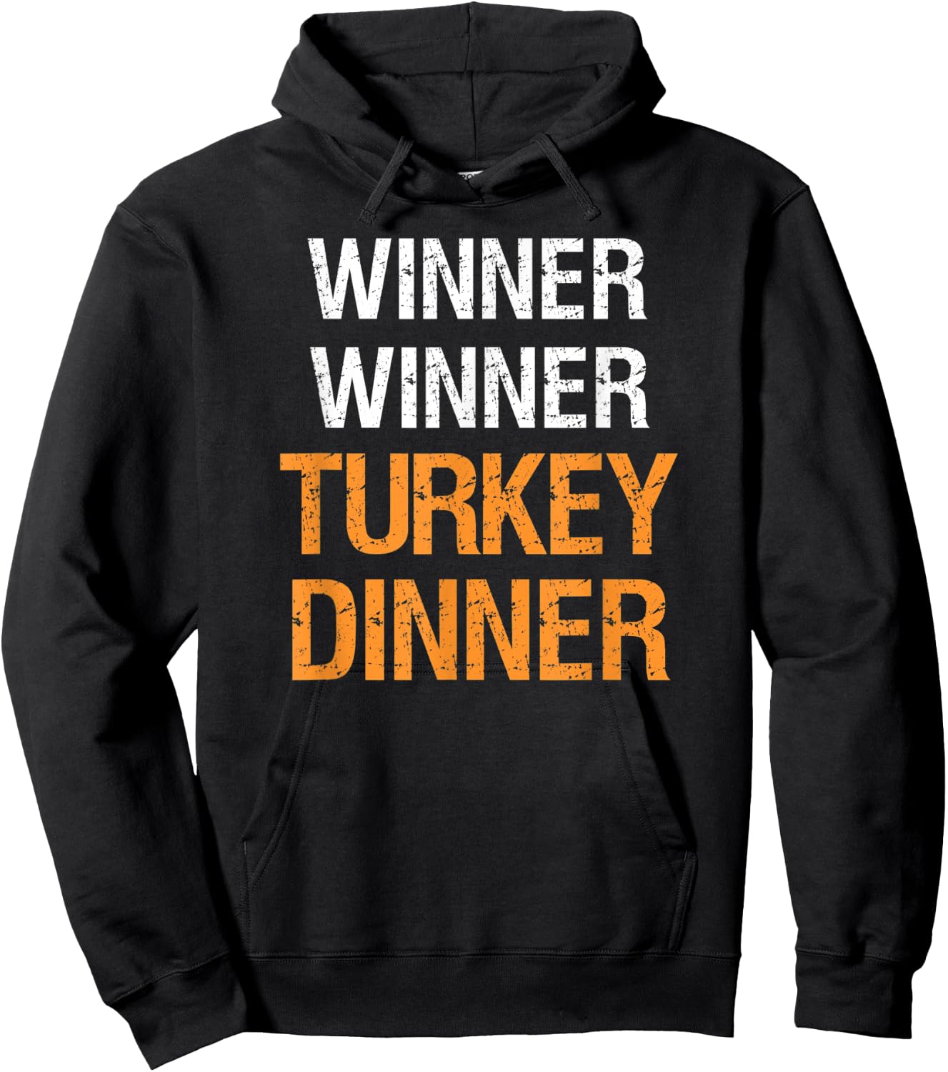 Winner Winner Turkey Dinner Funny Thanksgiving Hoodie - Hoodie | Black
