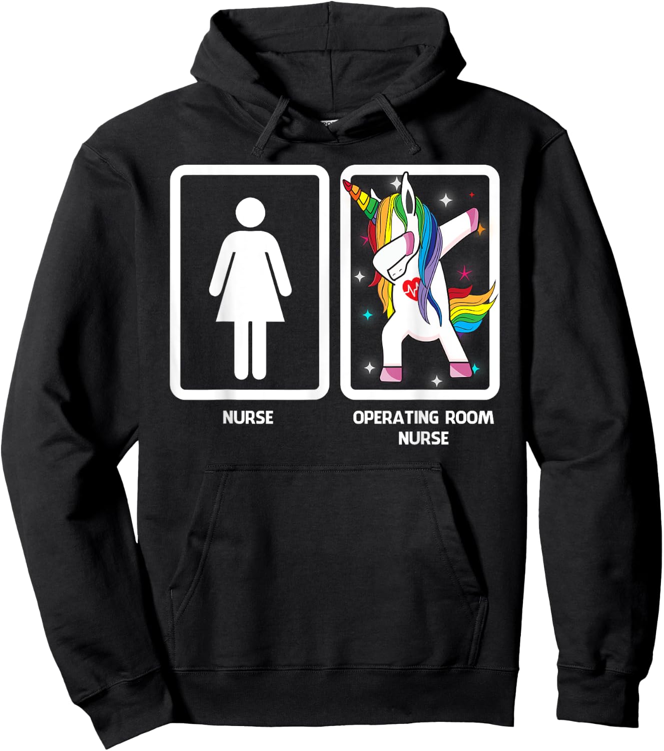 Operating room nurse Unicorn Dabbing Funny Dabbing Hoodie - Hoodie | Black