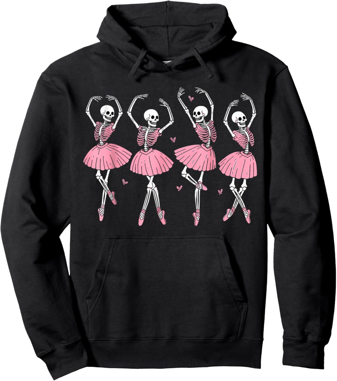 Skeleton Ballerinas Ballet Dance Cute Girl Halloween Costume Hoodie - Hoodie | Black