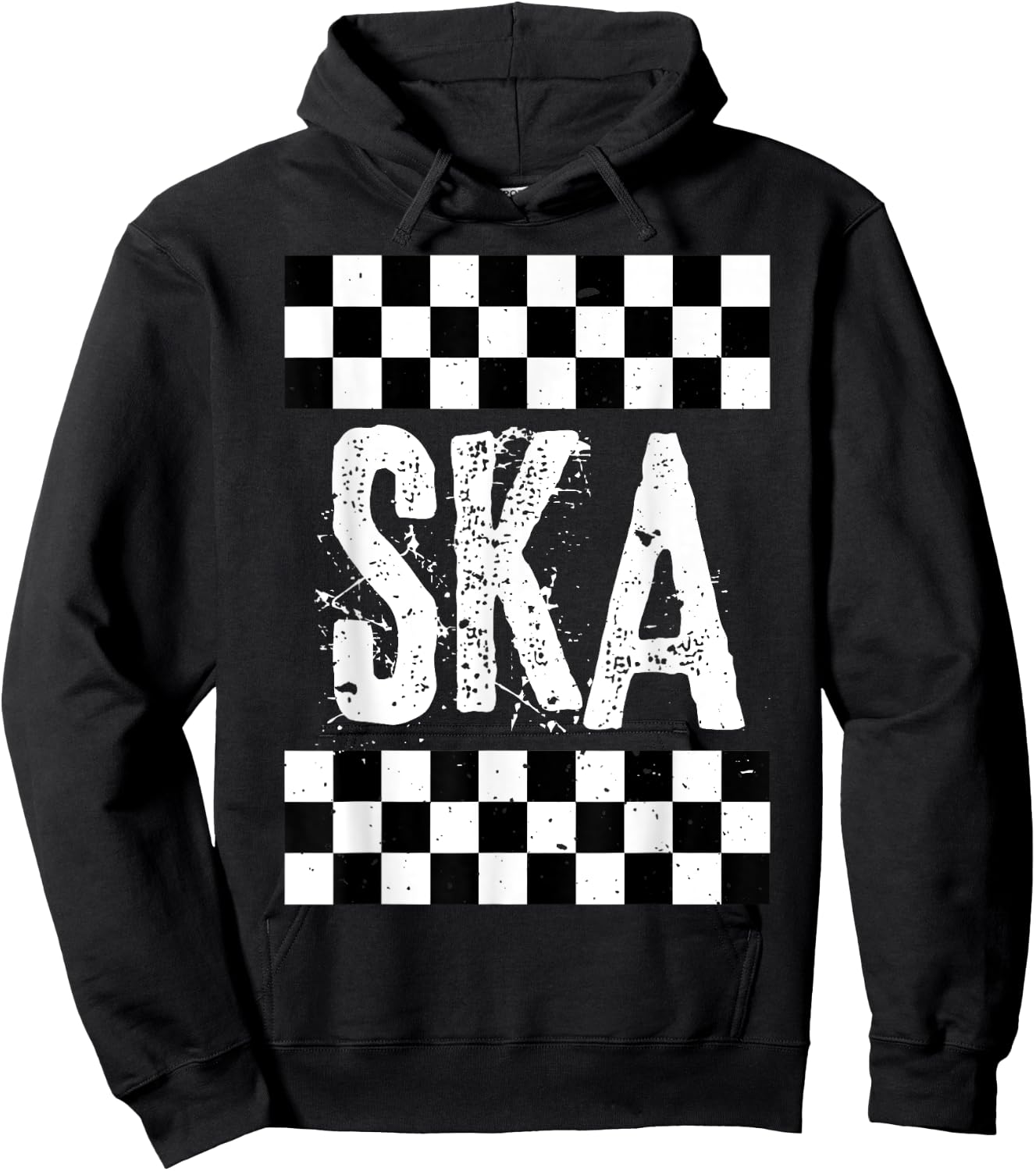 Ska Music T Shirt For Life Reggae Checkerboard Image Shirt Hoodie - Hoodie | Black