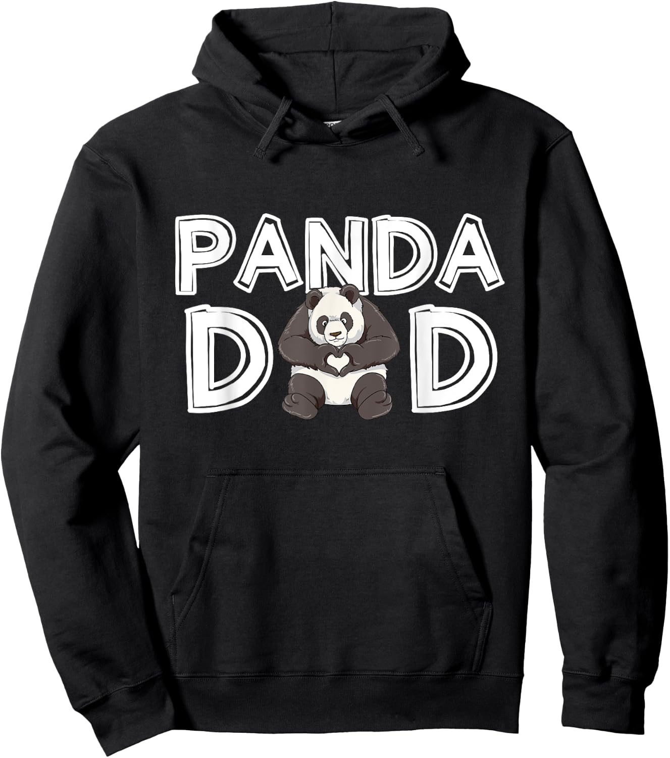 Panda Dad Daddy Father's Day Gift Panda Hoodie - Hoodie | Black
