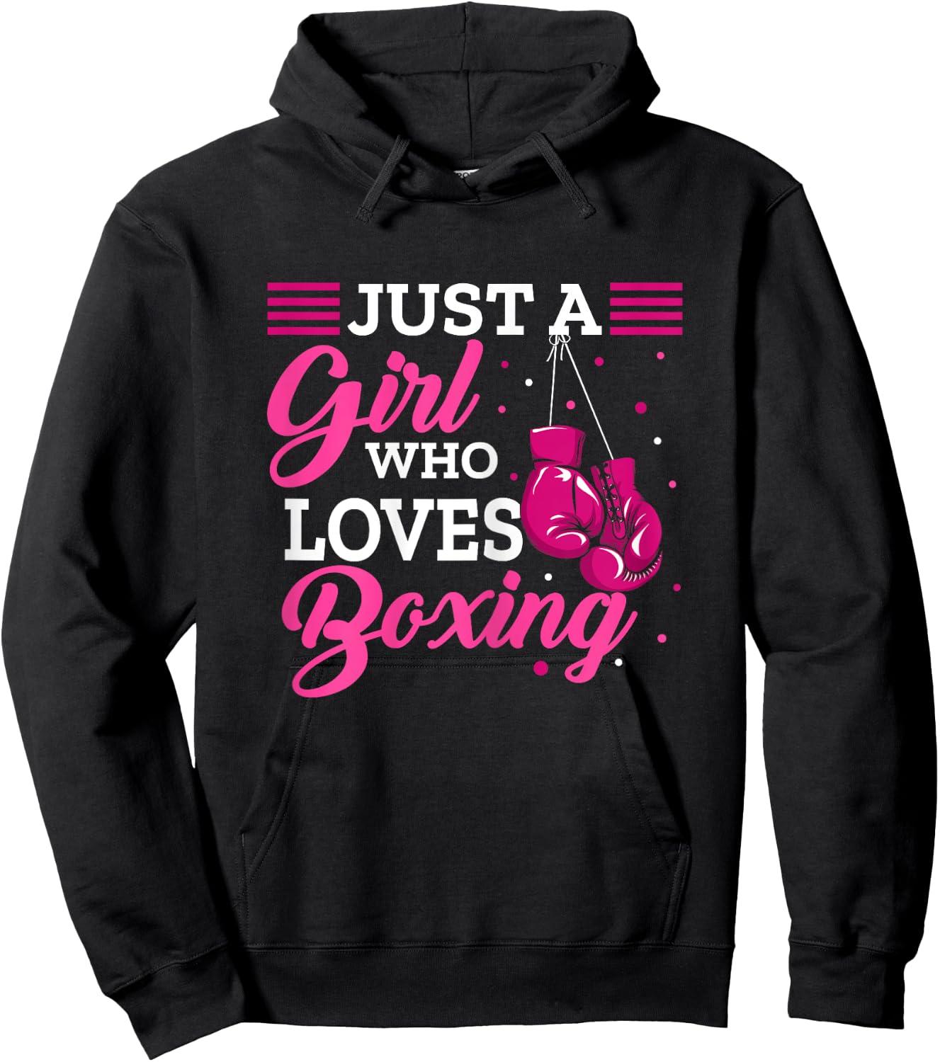 Boxing Girl Outfit Kickoxing Workout Women Gloves Gear Hoodie - Hoodie | Black
