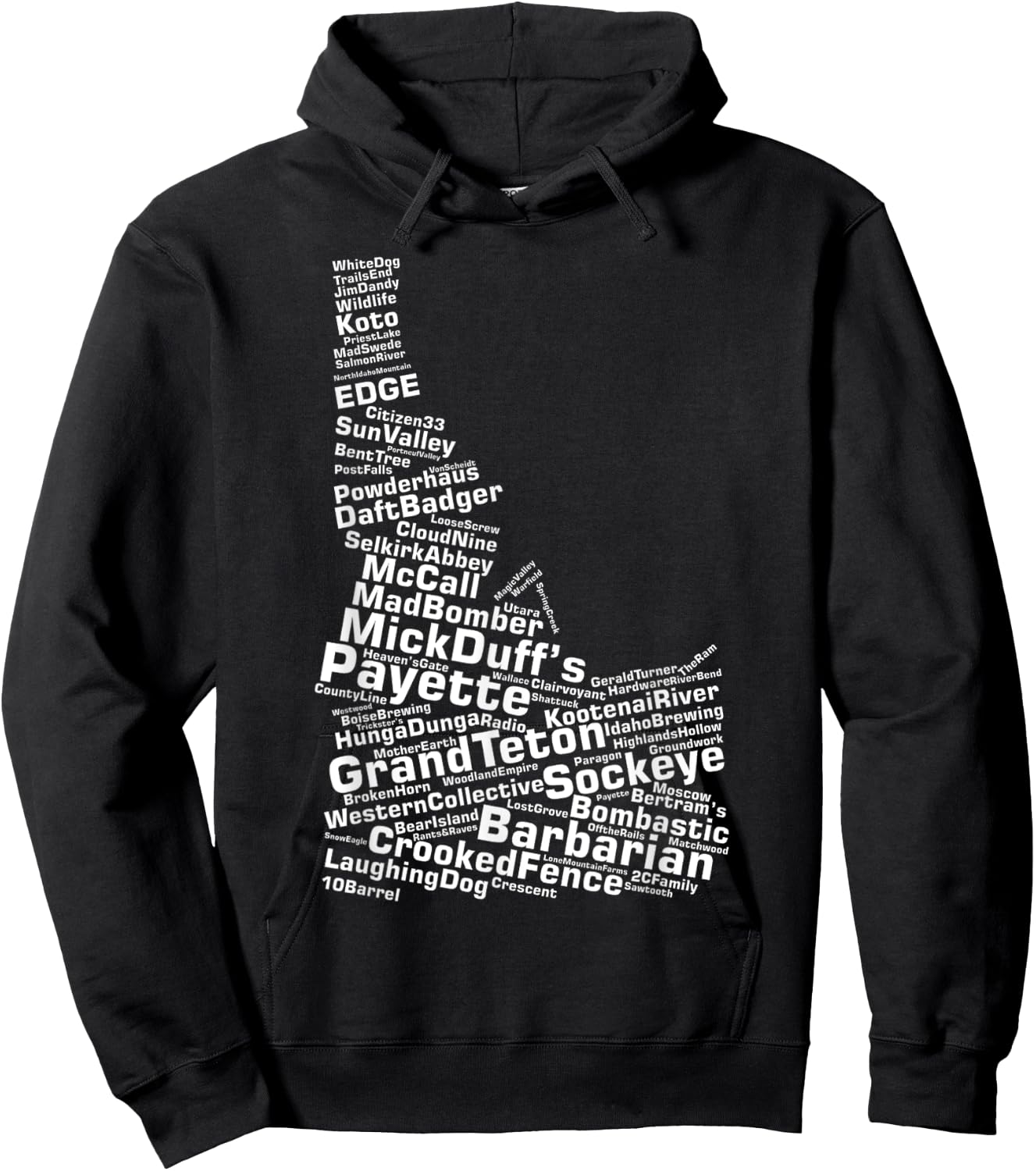 Idaho Breweries Hoodie - Hoodie | Black