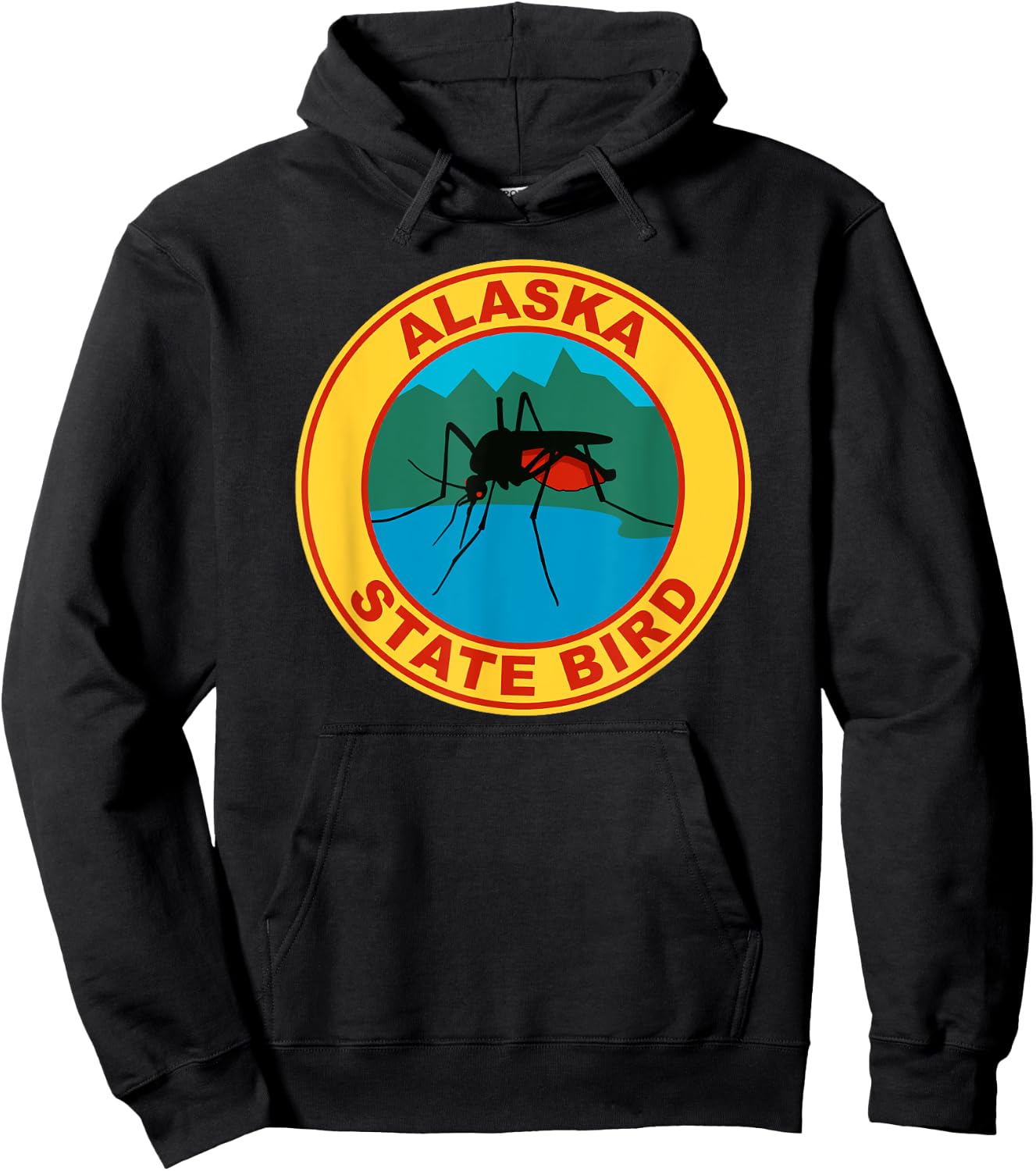 Funny Alaska State Bird Mosquito Hoodie - Hoodie | Black