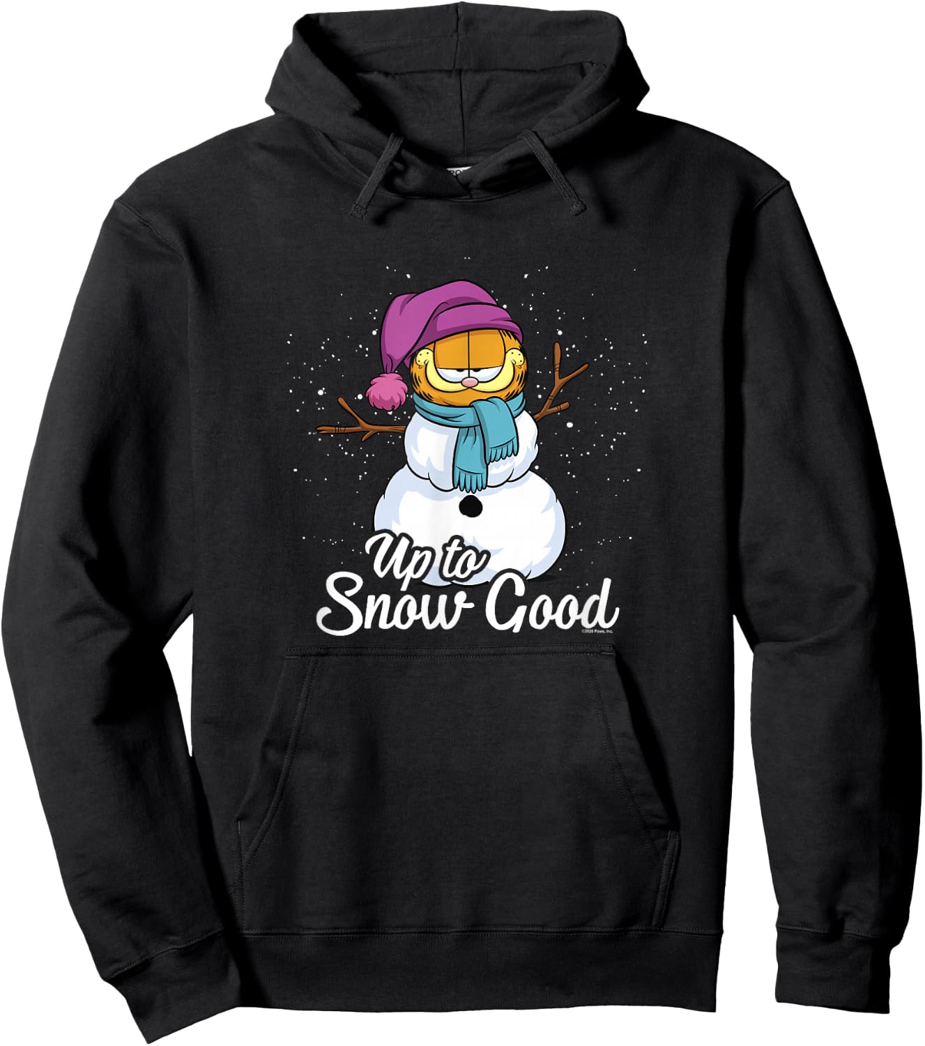 Garfield Up To Snow Good Garfield Snowman Hoodie - Hoodie | Black
