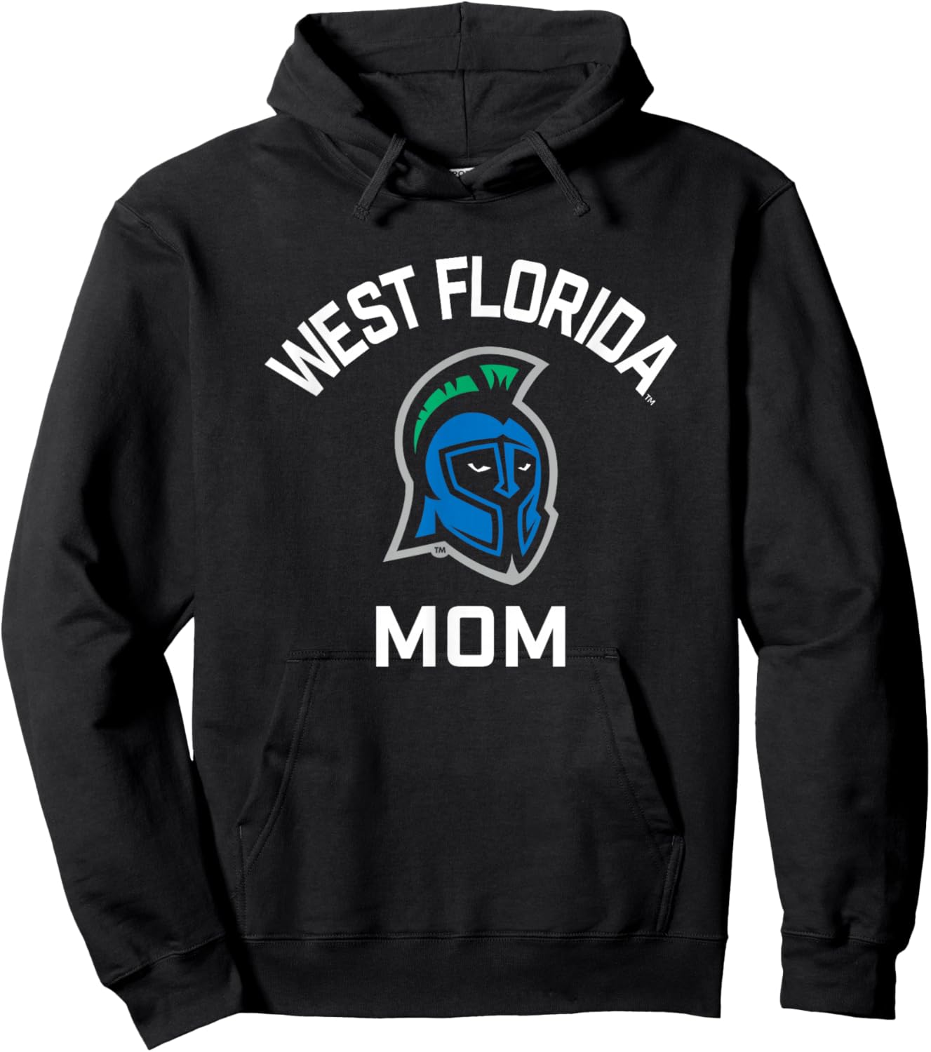 University of West Florida UWF Argonauts Arched Mom Hoodie - Hoodie | Black