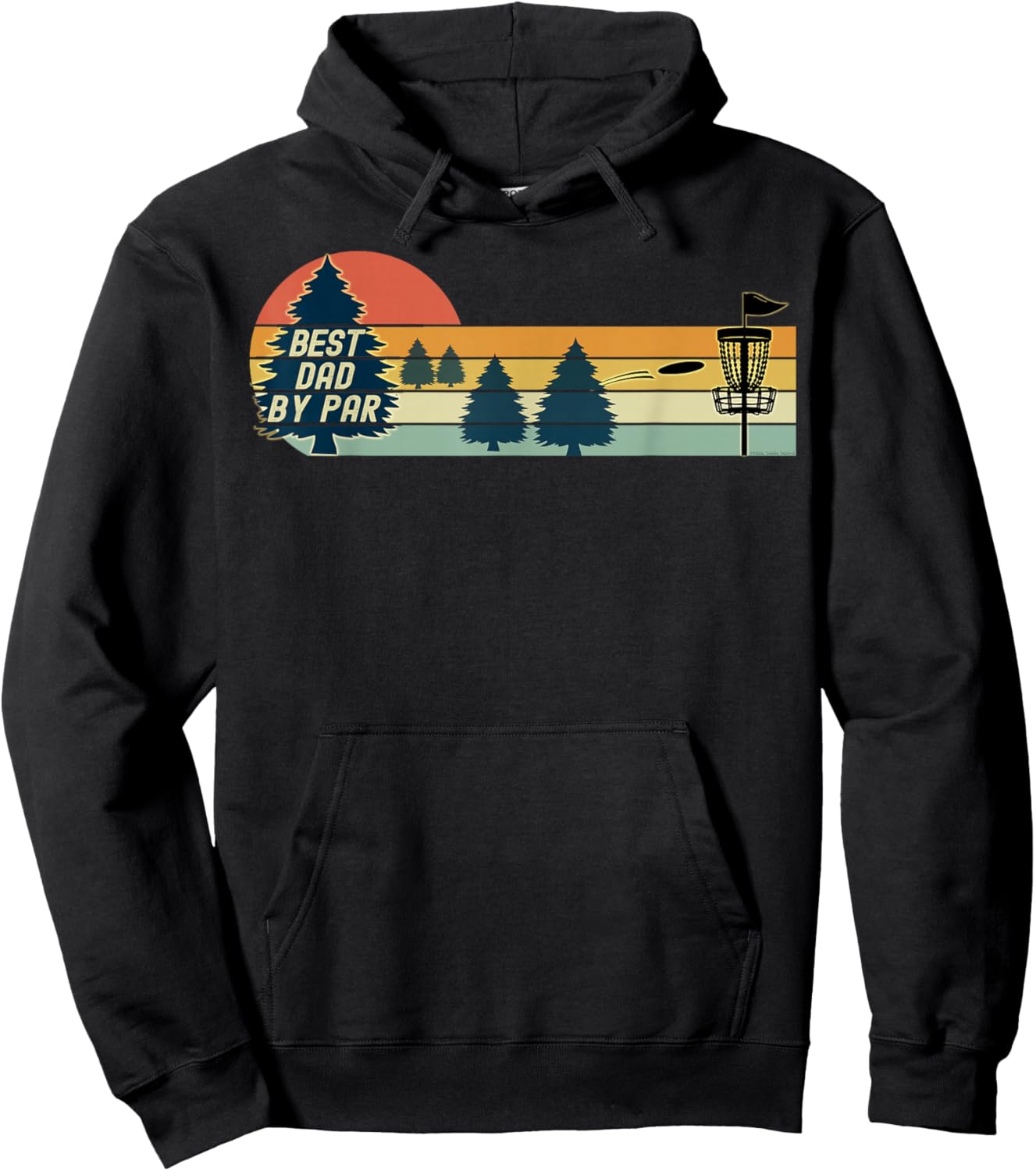 Disc Golf - Best Dad by Par - Father's Day Disc Golf Hoodie - Hoodie | Black