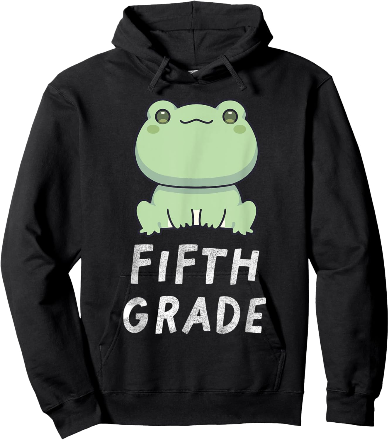 5th Grade Frog Back To School Student Teacher Women Girls Kids Hoodie - Hoodie | Black