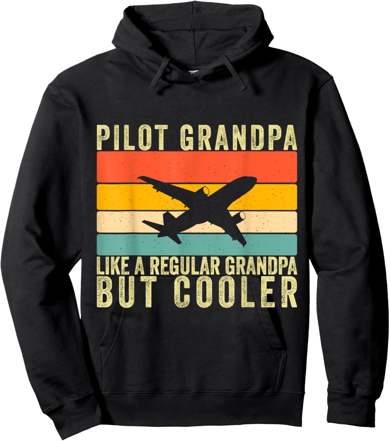 Pilot Grandpa Design Father Day Hoodie - Hoodie | Black