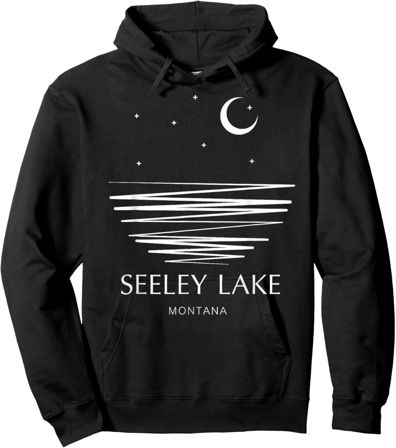 Seeley Lake Montana Hoodie - Hoodie | Black
