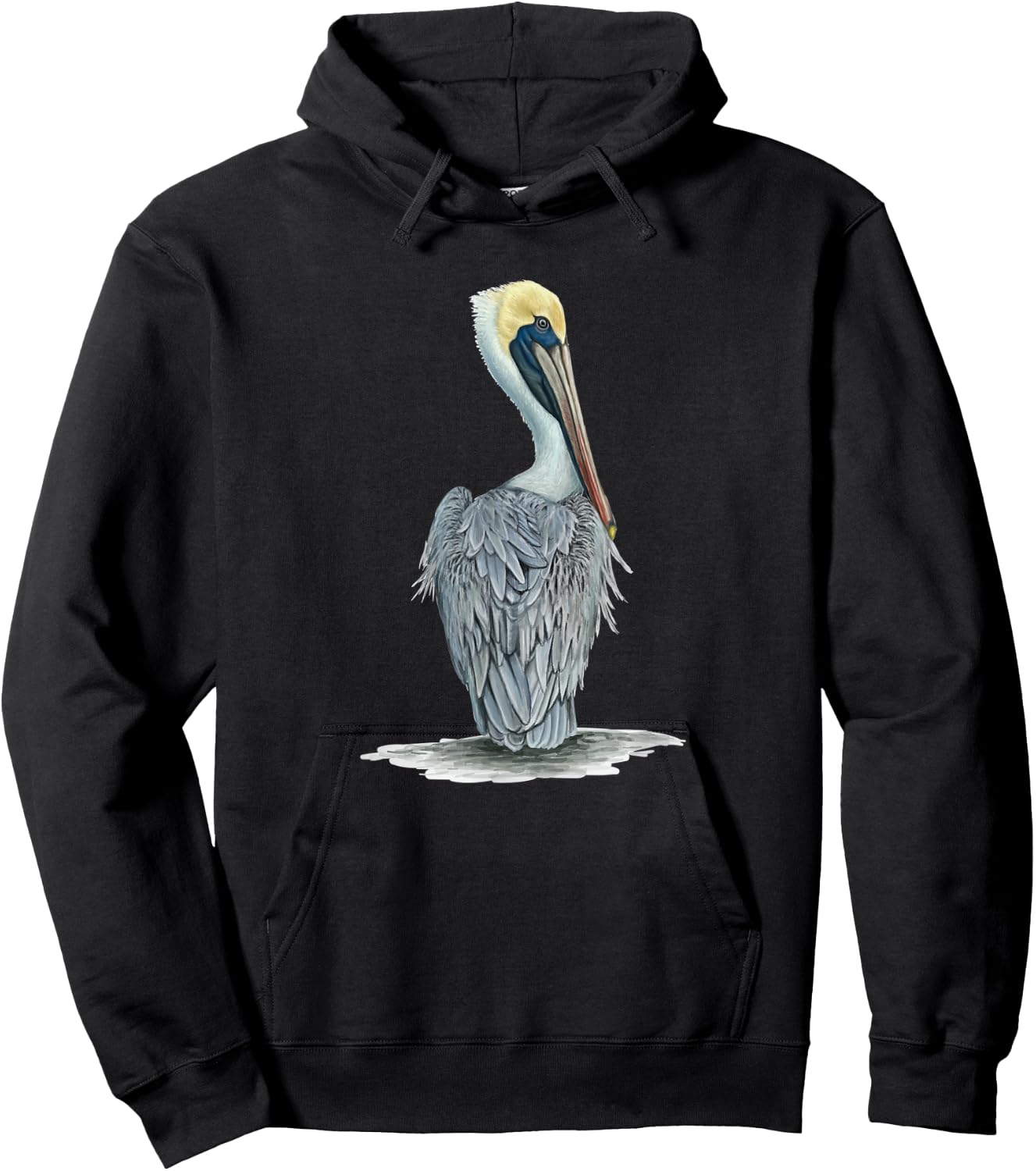 Brown Pelican Bird product Hoodie - Hoodie | Black