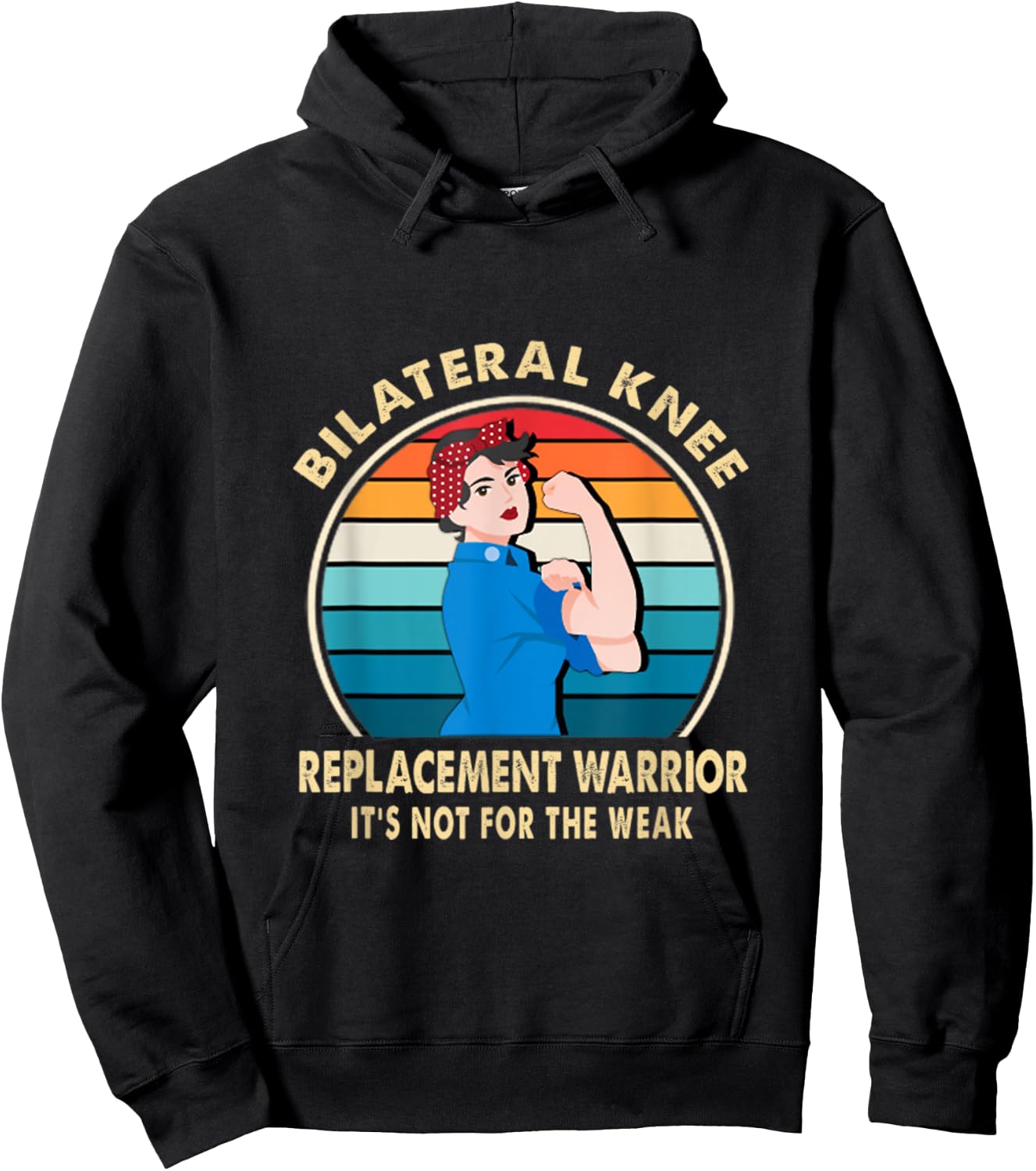 Bilateral Knee Replacement Warrior Recovery Get Well Soon Hoodie - Hoodie | Black