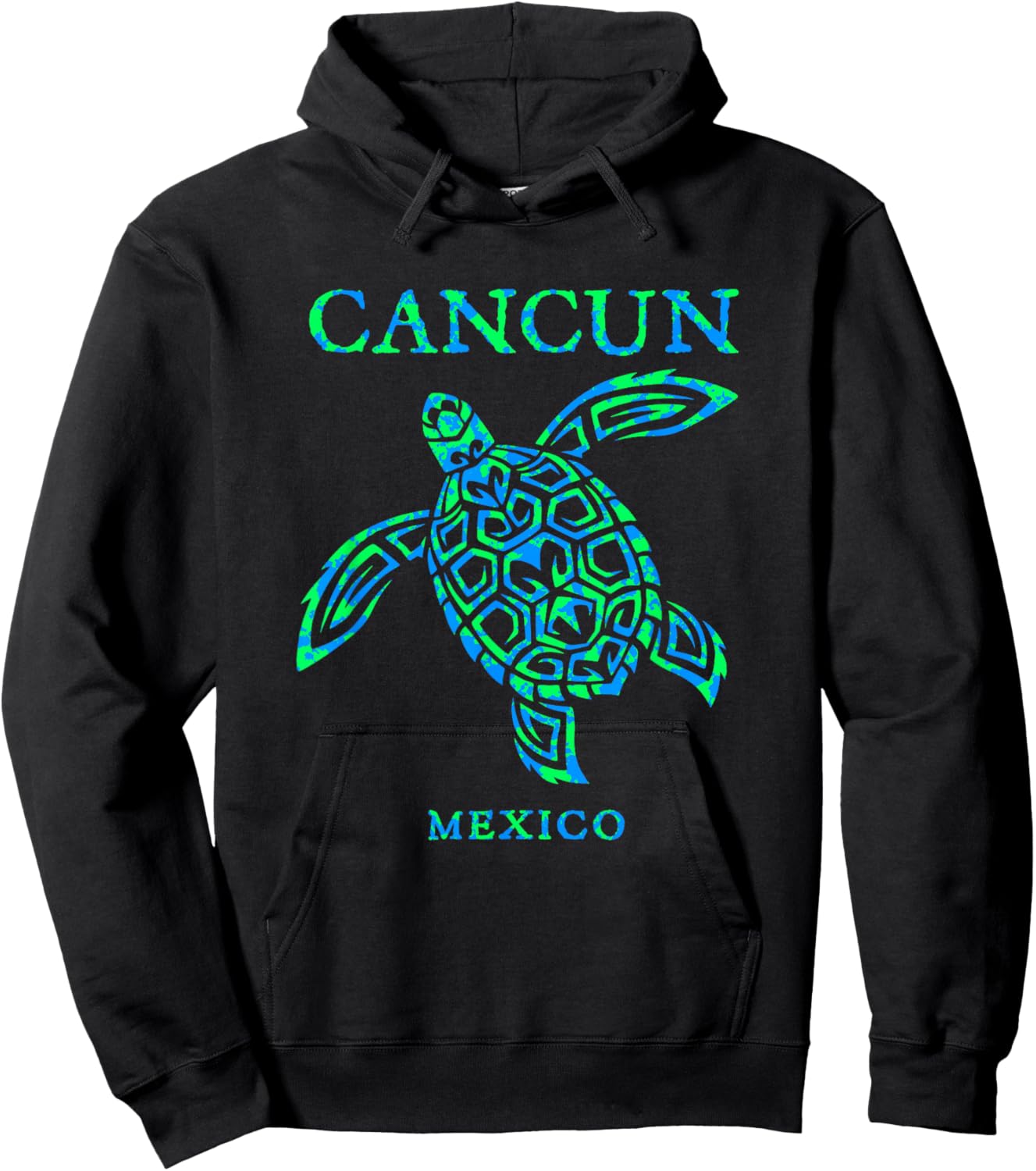 Cancun Mexico Sea Turtle Boys Girls Vacation Souvenir Hoodie - Hoodie | Black