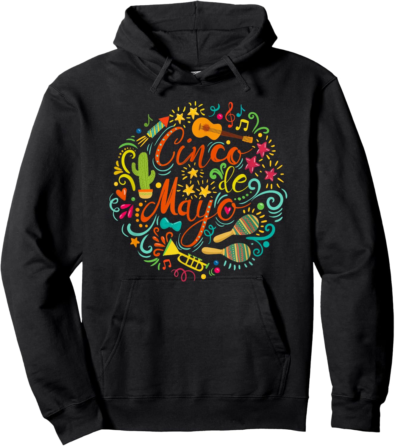 Cinco De Mayo Party Men Women Mexican Fiesta Taco Hoodie - Hoodie | Black