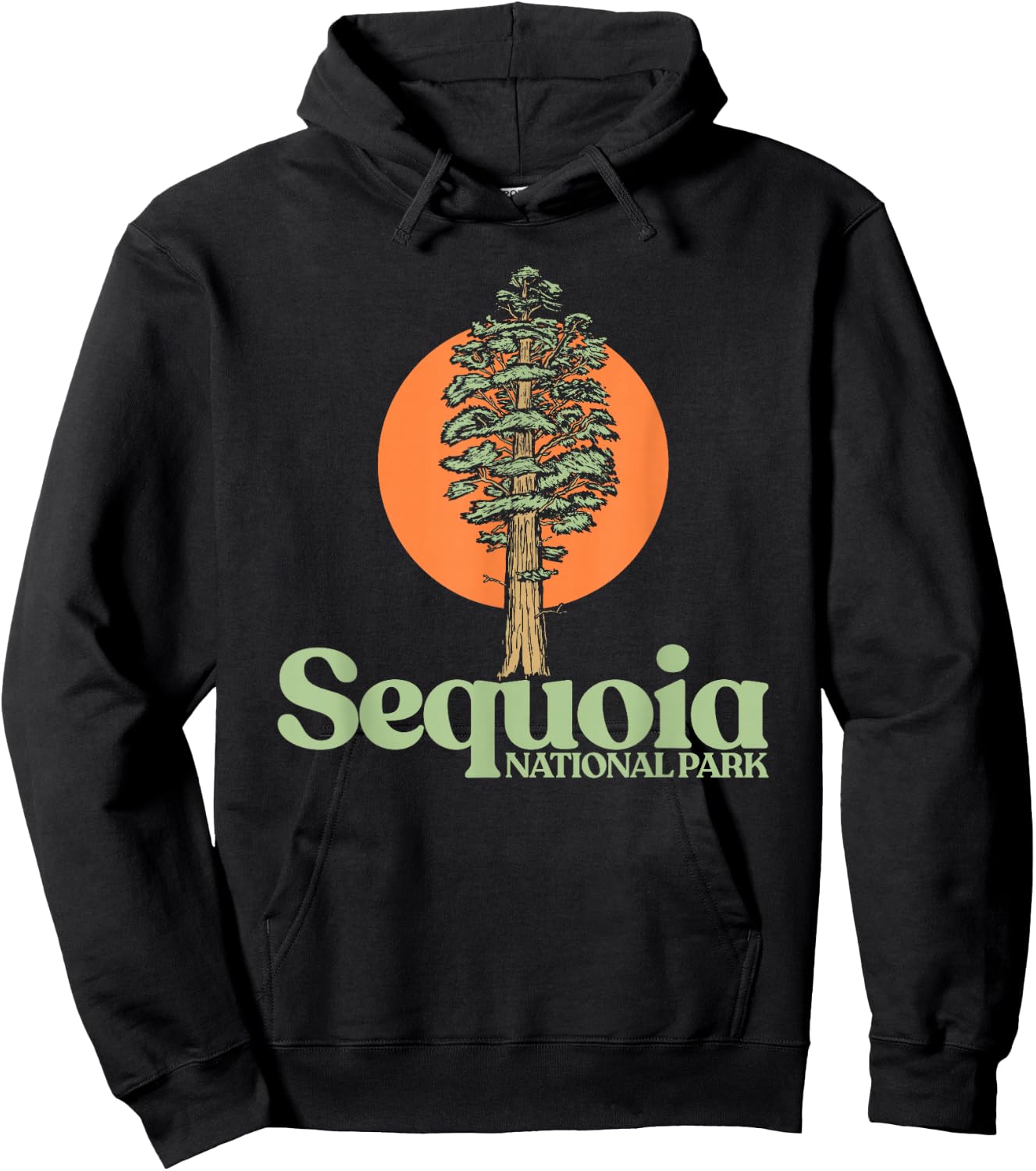 Sequoia National Park General Sherman Tree Graphic Hoodie - Hoodie | Black
