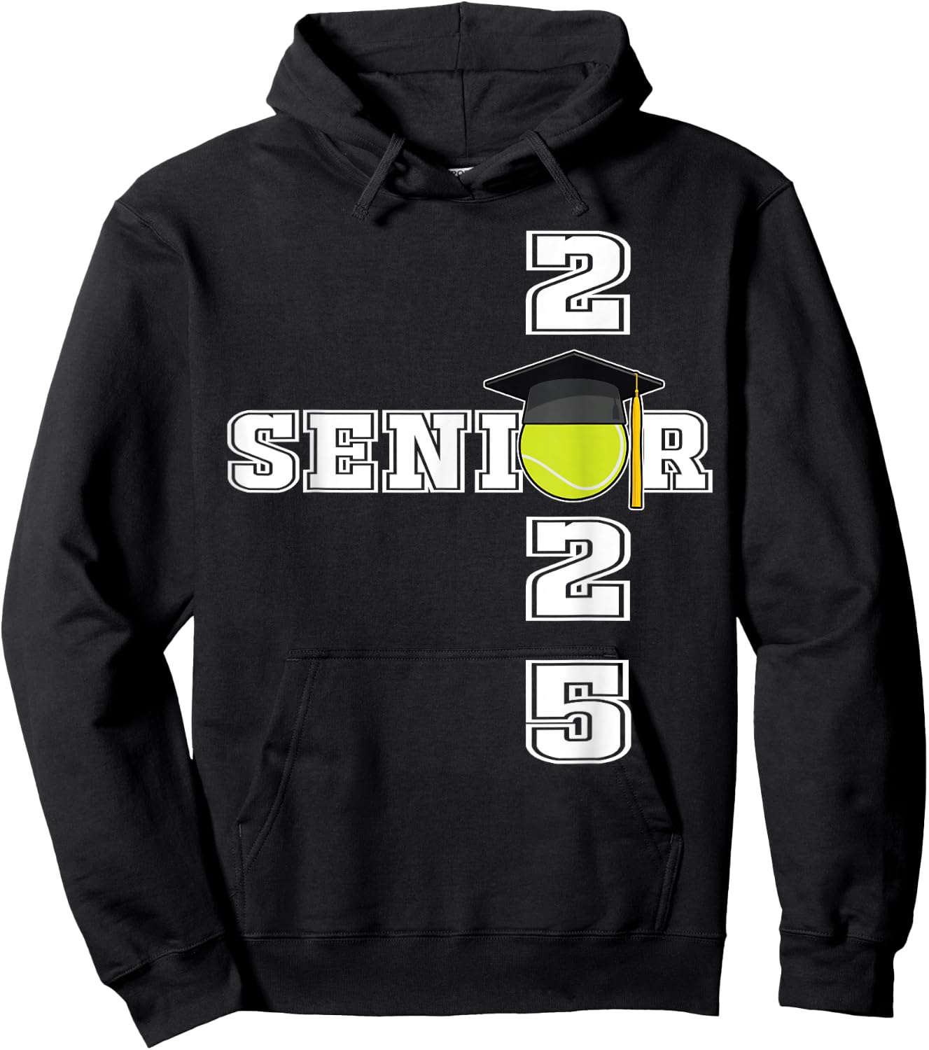 Class of 2025 Tennis Senior Gifts | Senior 2025 Tennis Hoodie - Hoodie | Black