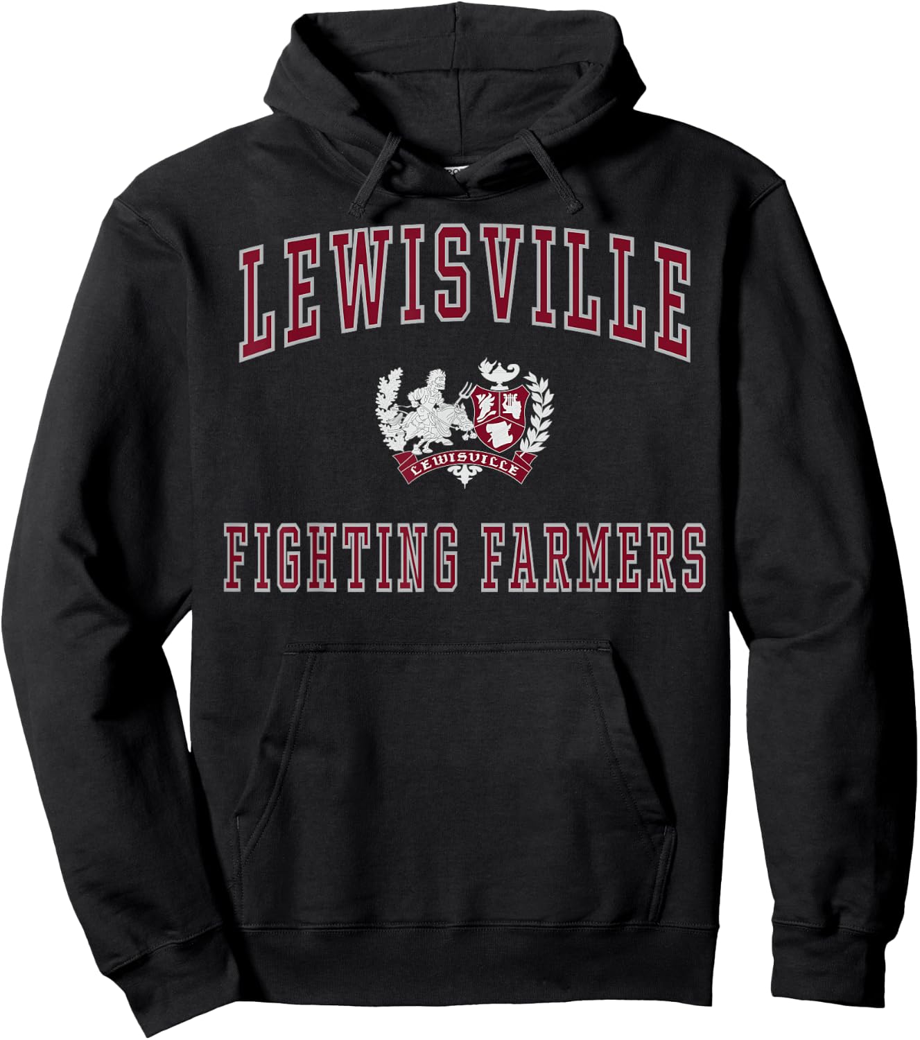 Lewisville High School Fighting Farmers C1 Hoodie - Hoodie | Black