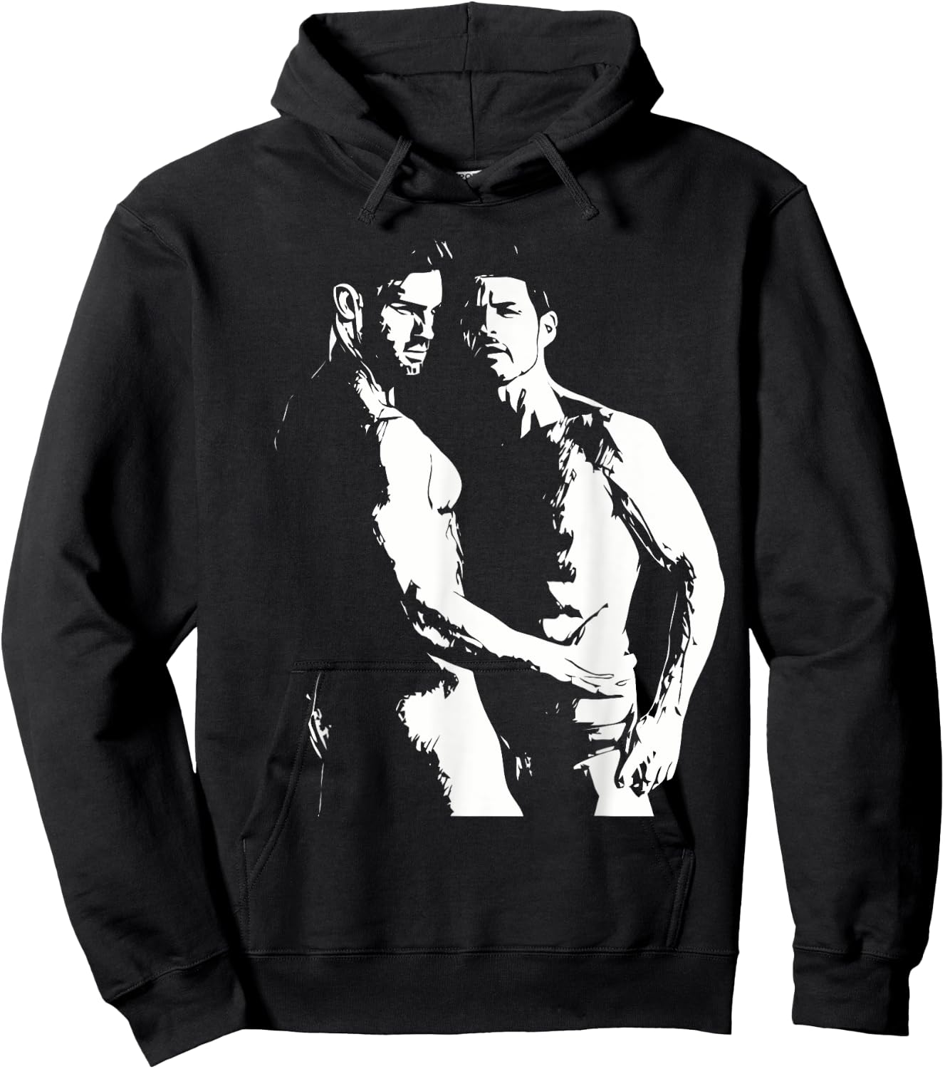 Naked Male Couple Gay Art Erotica Hoodie - Hoodie | Black