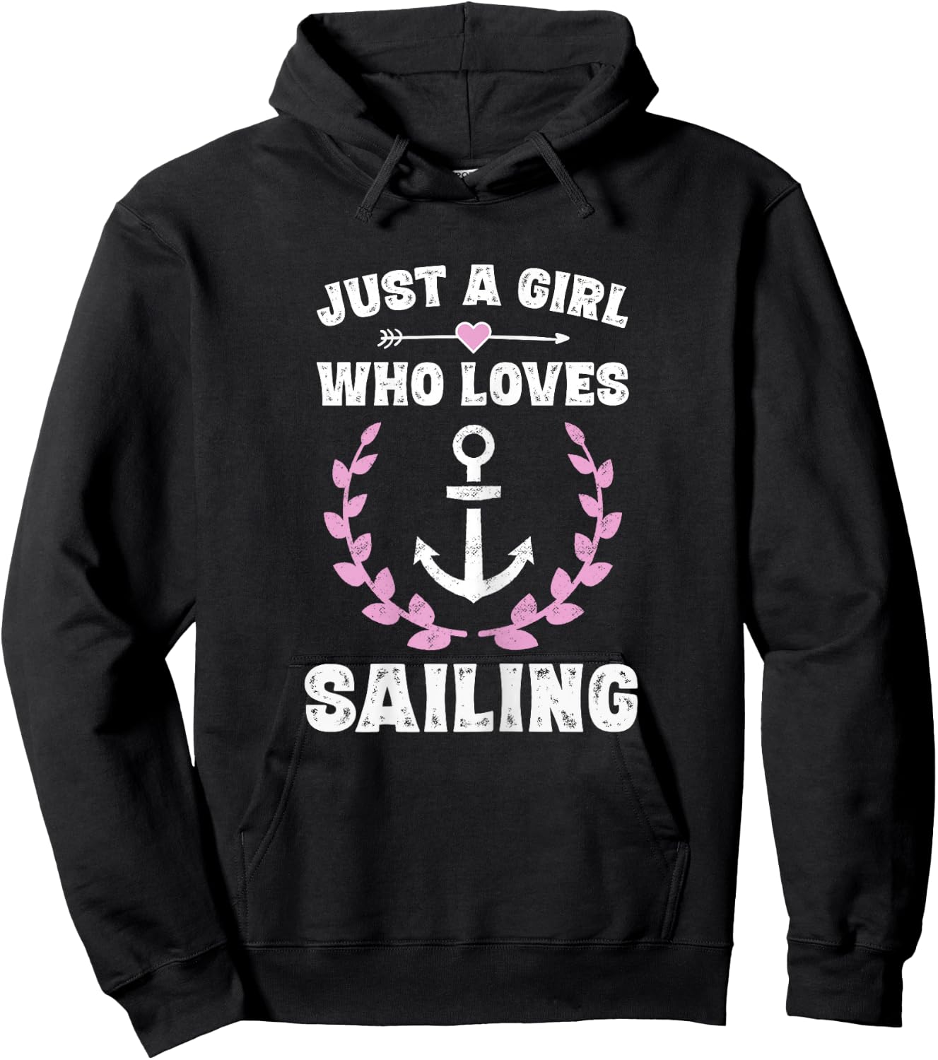 Just A Girl Who Loves Sailing Sail Sailor Gifts Girls Hoodie - Hoodie | Black