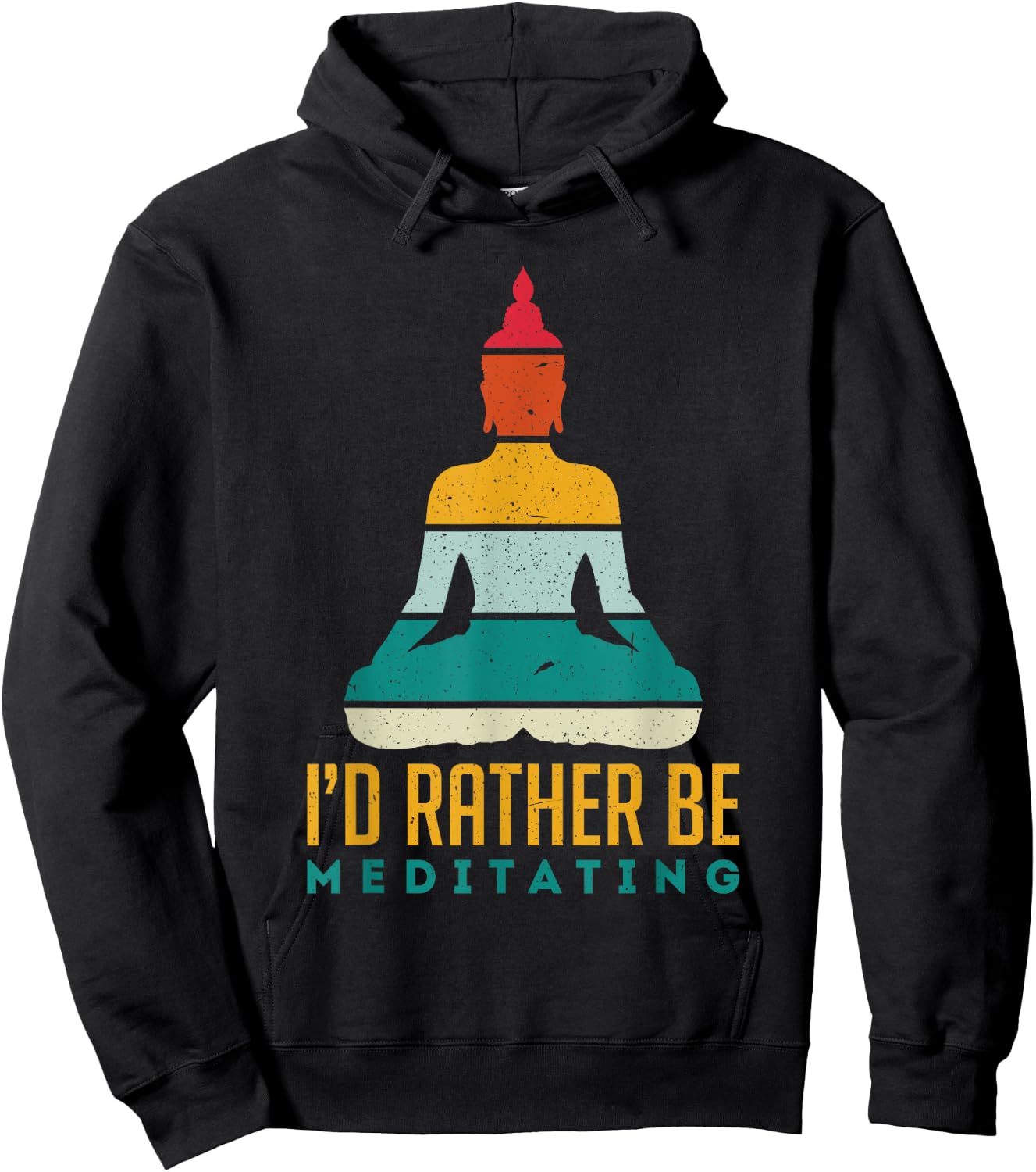 I'd Rather Be Meditating Meditation Spirituality Buddha Gift Hoodie - Hoodie | Black