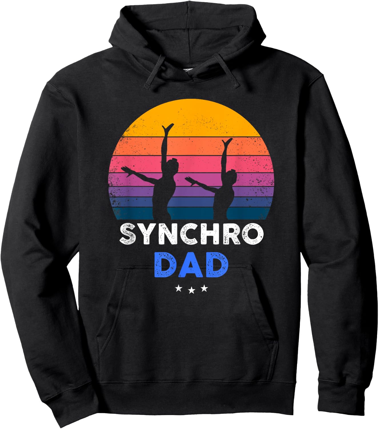 Synchronized Swimming - Synchro Dad - Funny Hoodie - Hoodie | Black