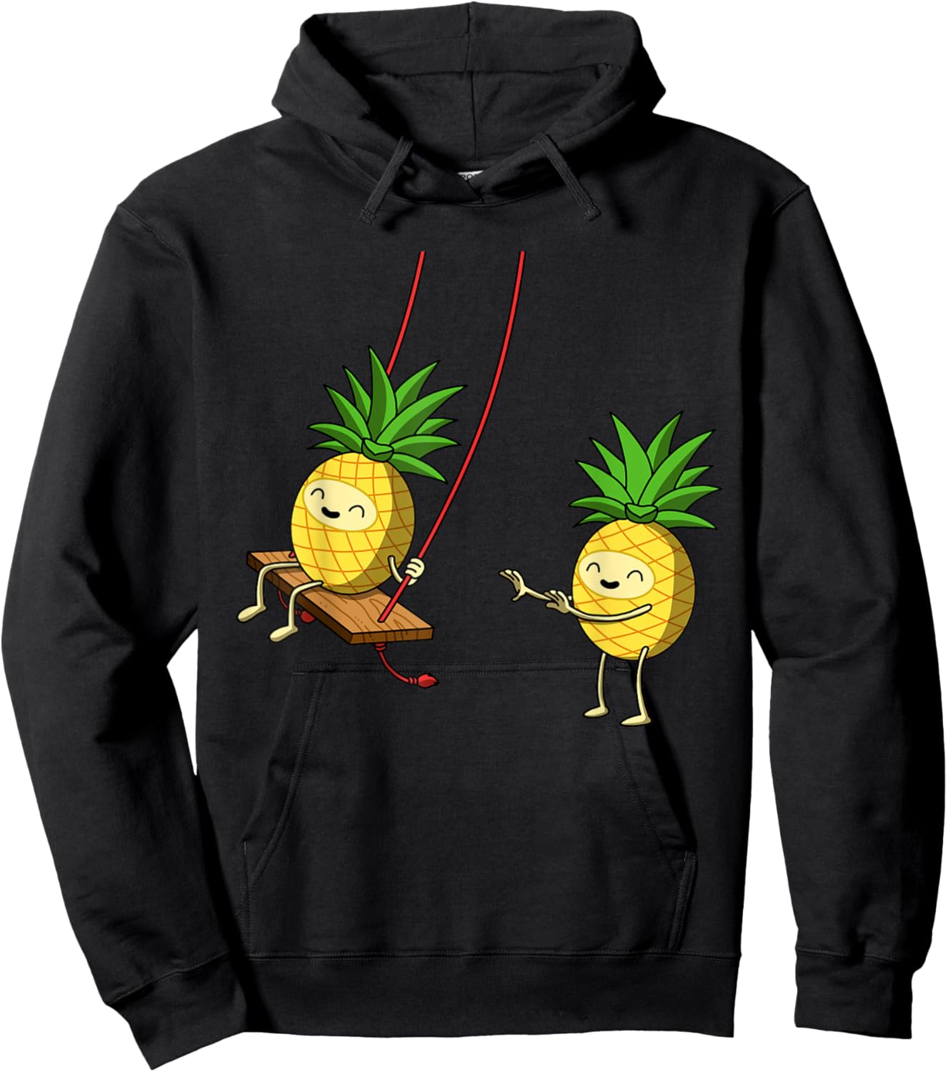 Swinging Pineapple Hoodie - Hoodie | Black
