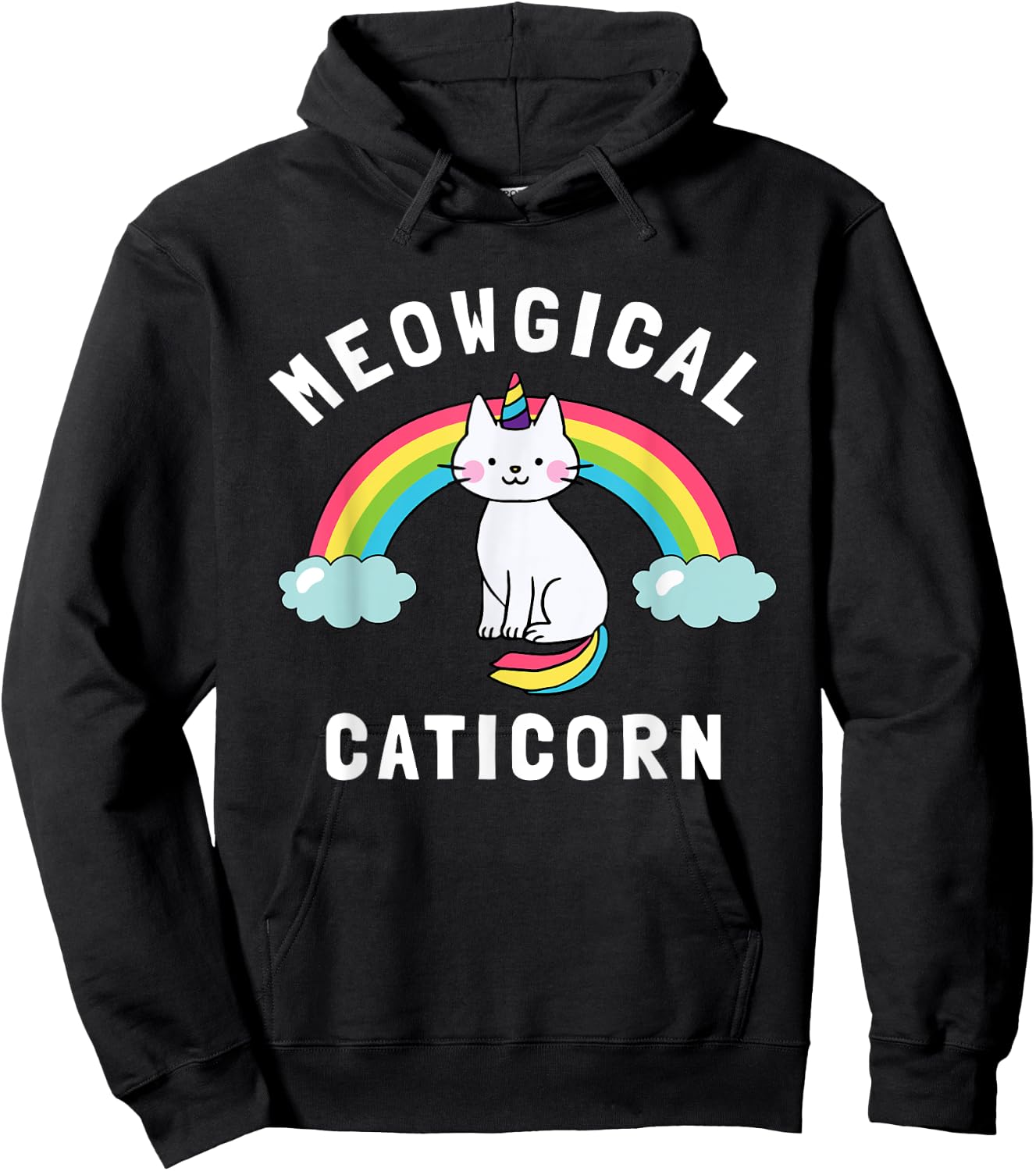 Meowgical Caticorn - Funny Unicorn & Cat Gift Kittycorn Men Women Kids Hoodie - Hoodie | Black