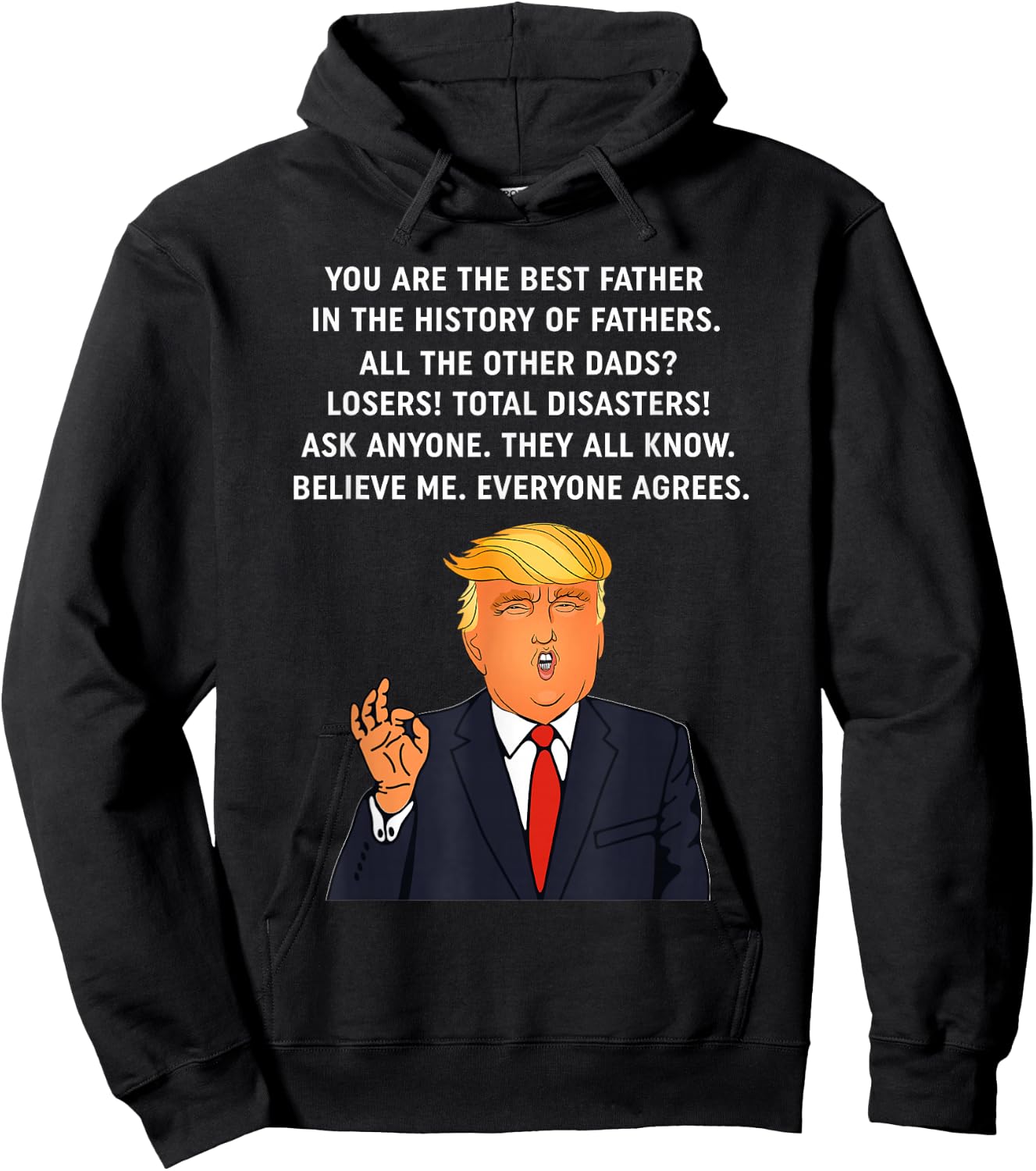 Funny Great Dad Donald Trump Father's Day Gift Hoodie - Hoodie | Black